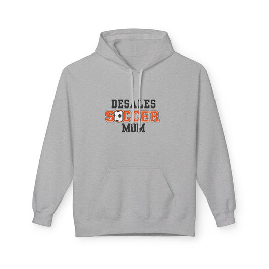 Desales Soccer Mom Hoodie, Fleece Sweatshirt, Gift for Sports Moms, Perfect for Game Day, Cozy Athletic Apparel