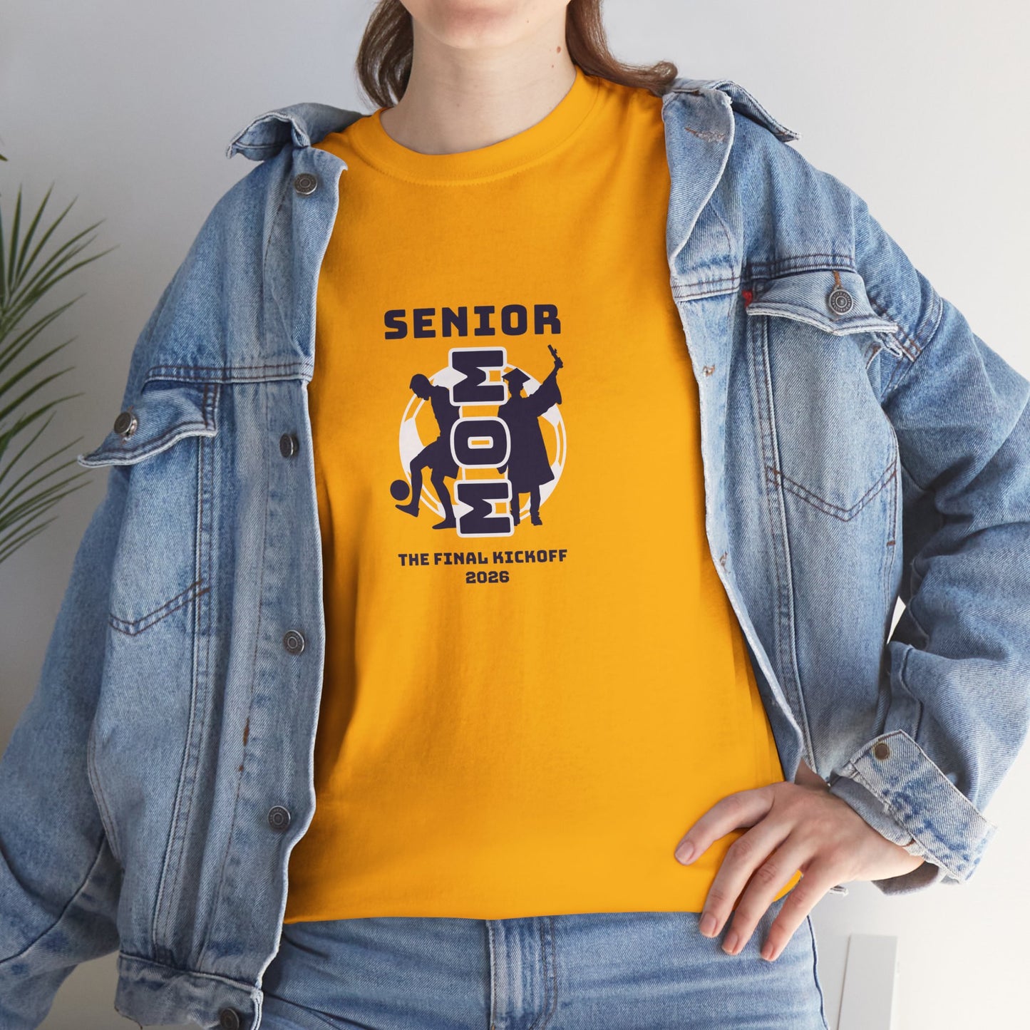 Final Kickoff Soccer Mom Heavy Cotton Tee | Graduation Gift, Class of 2026 Shirt, High School Senior Apparel, Comfortable Casual Wear, Printed Tee