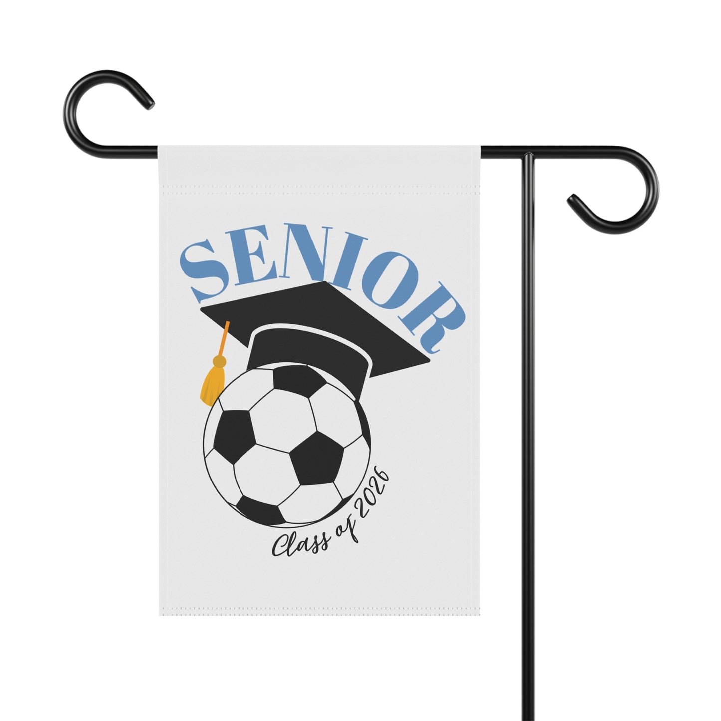 Graduation Banner, Soccer Senior Decorative Flag, Class of 2028 Celebration Decor, Outdoor Graduation Party Sign, Sports-Themed Banner