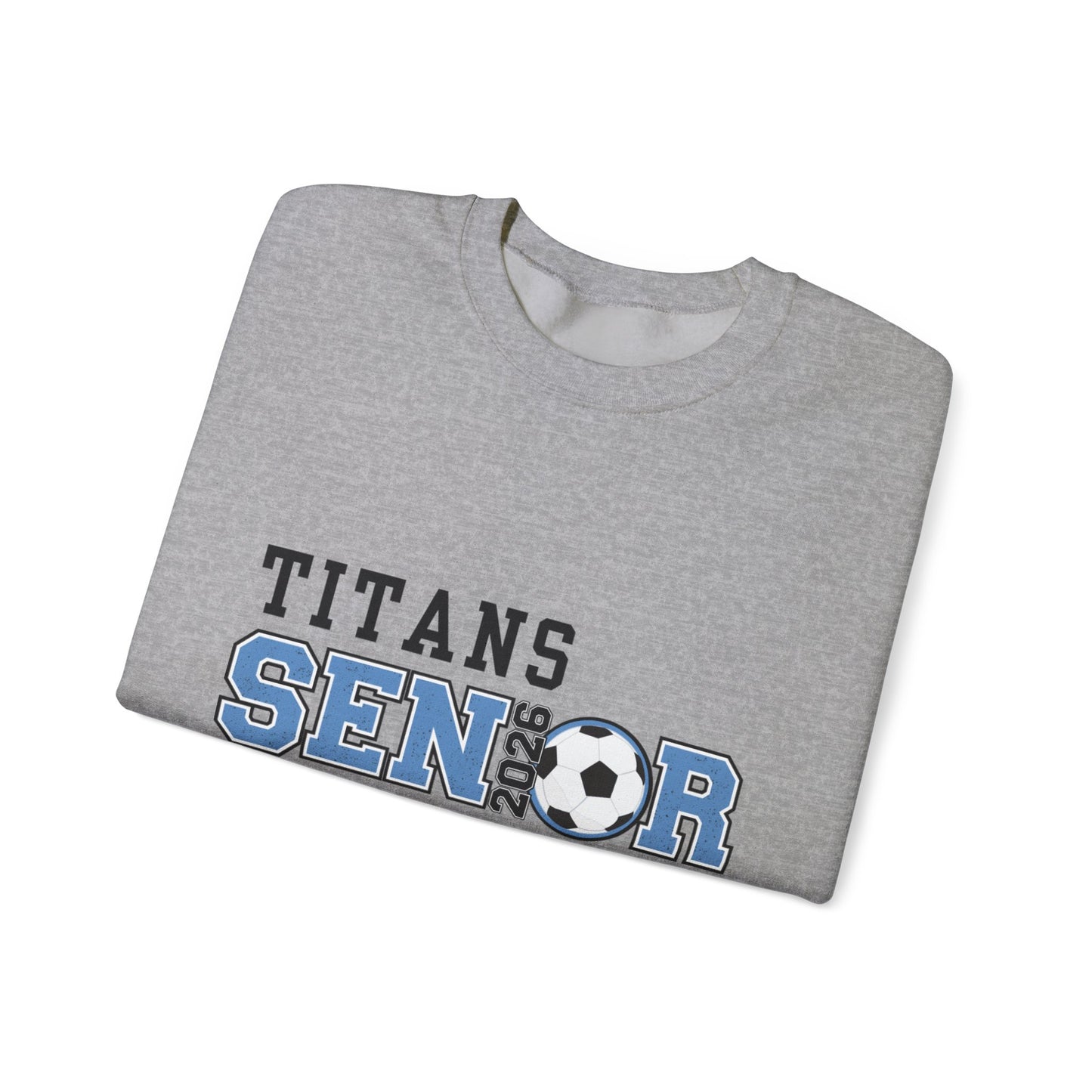 Titan Soccer Senior Mom Sweatshirt | Cozy Team Spirit Wear, Gift for Sports Moms, Comfortable Crewneck, Perfect for Game Days