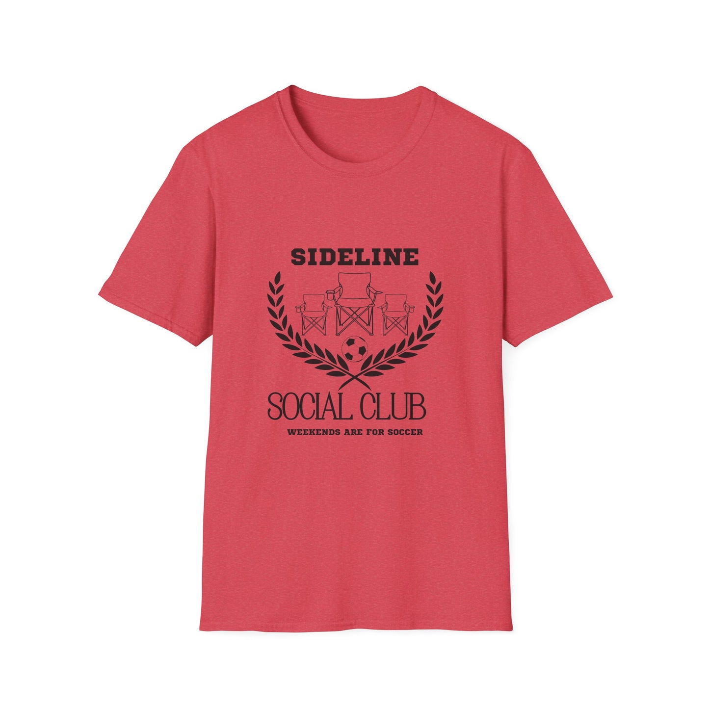 Sideline Social Club T-Shirt, Casual Tee, Weekend Vibes Shirt Gift for Soccer Fans, Summer Style