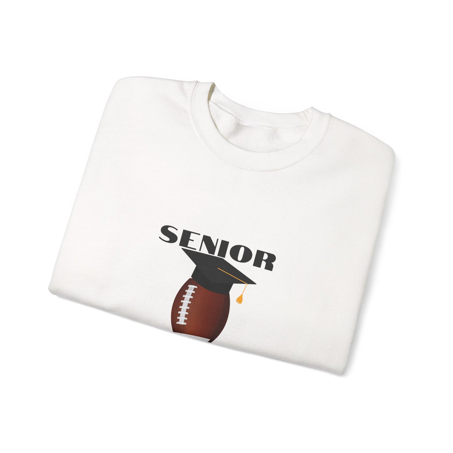 Senior Football Mom Crewneck Sweatshirt - Celebrate Graduation, Perfect Gift for Sports Moms, Comfortable Casual Wear, Unisex Sweater