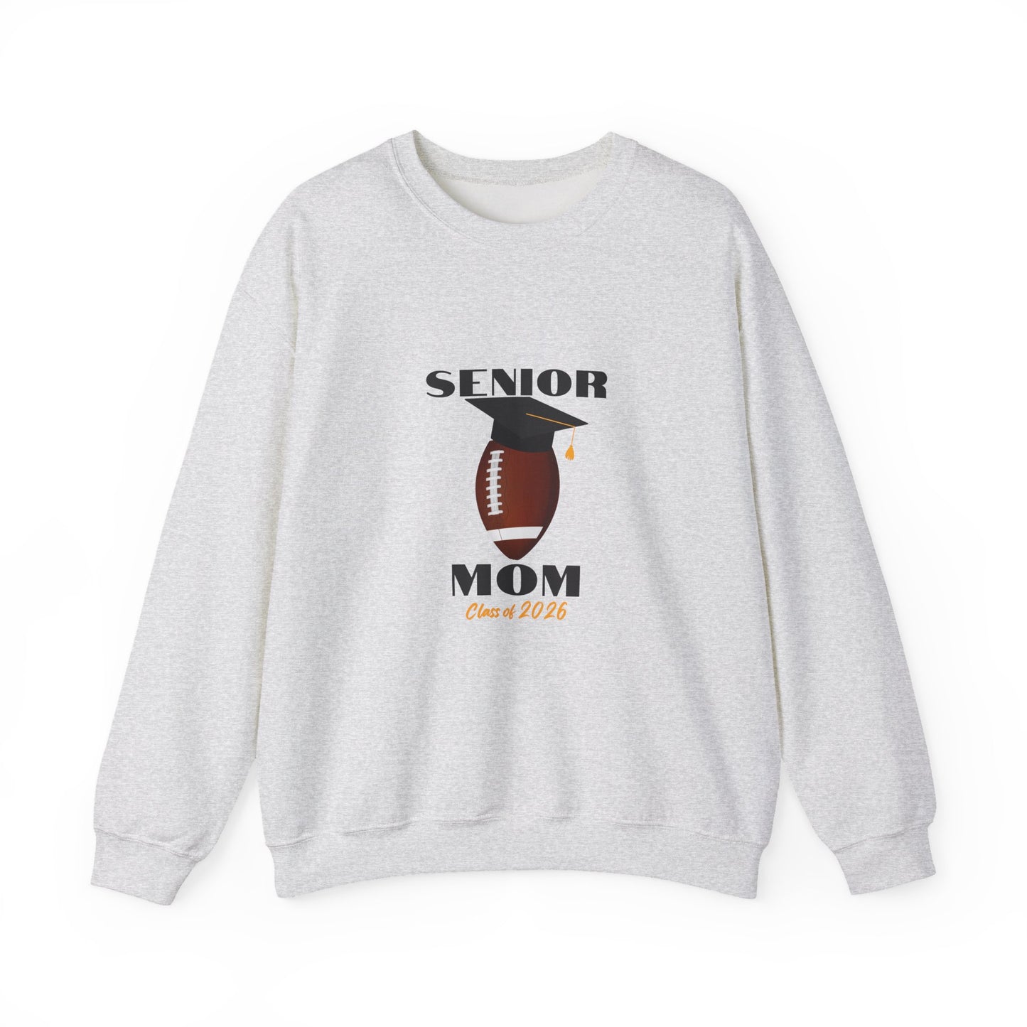 Senior Football Mom Crewneck Sweatshirt - Celebrate Graduation, Perfect Gift for Sports Moms, Comfortable Casual Wear, Unisex Sweater