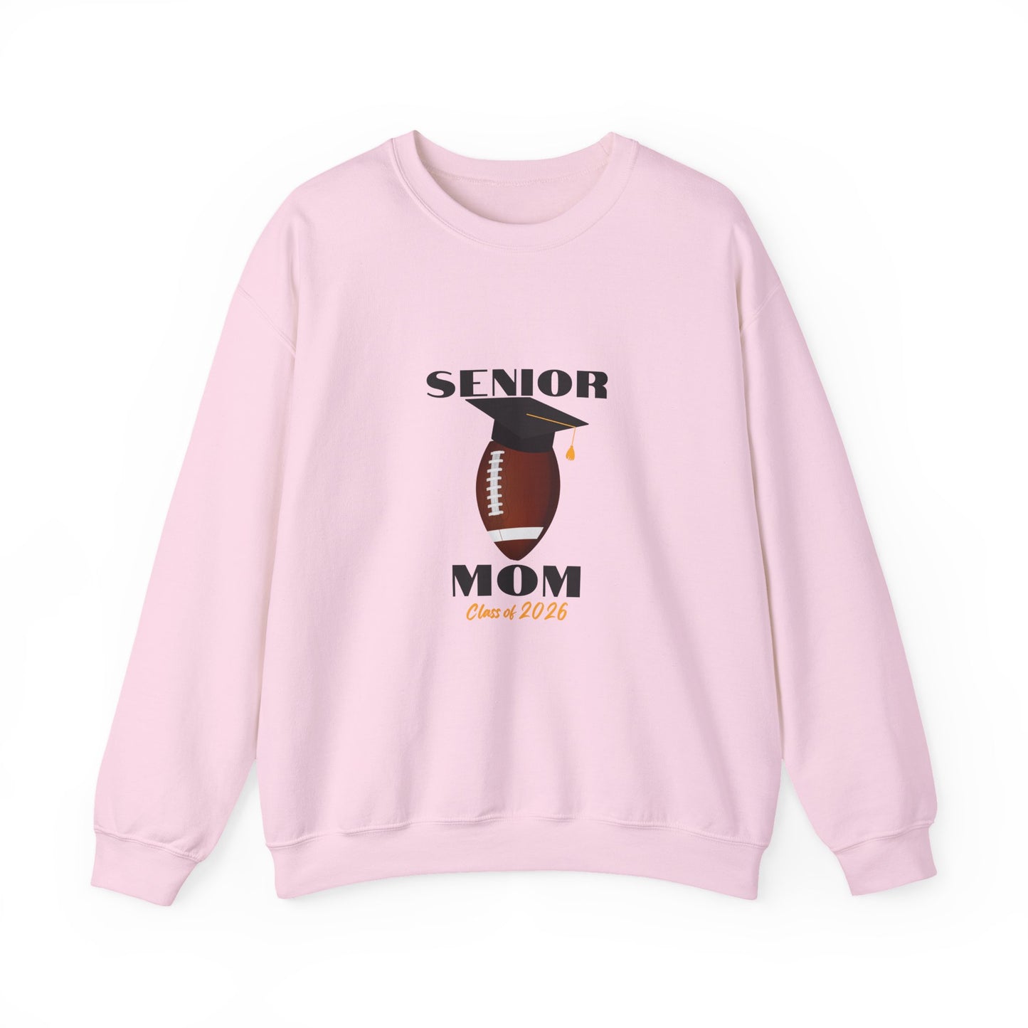 Senior Football Mom Crewneck Sweatshirt - Celebrate Graduation, Perfect Gift for Sports Moms, Comfortable Casual Wear, Unisex Sweater