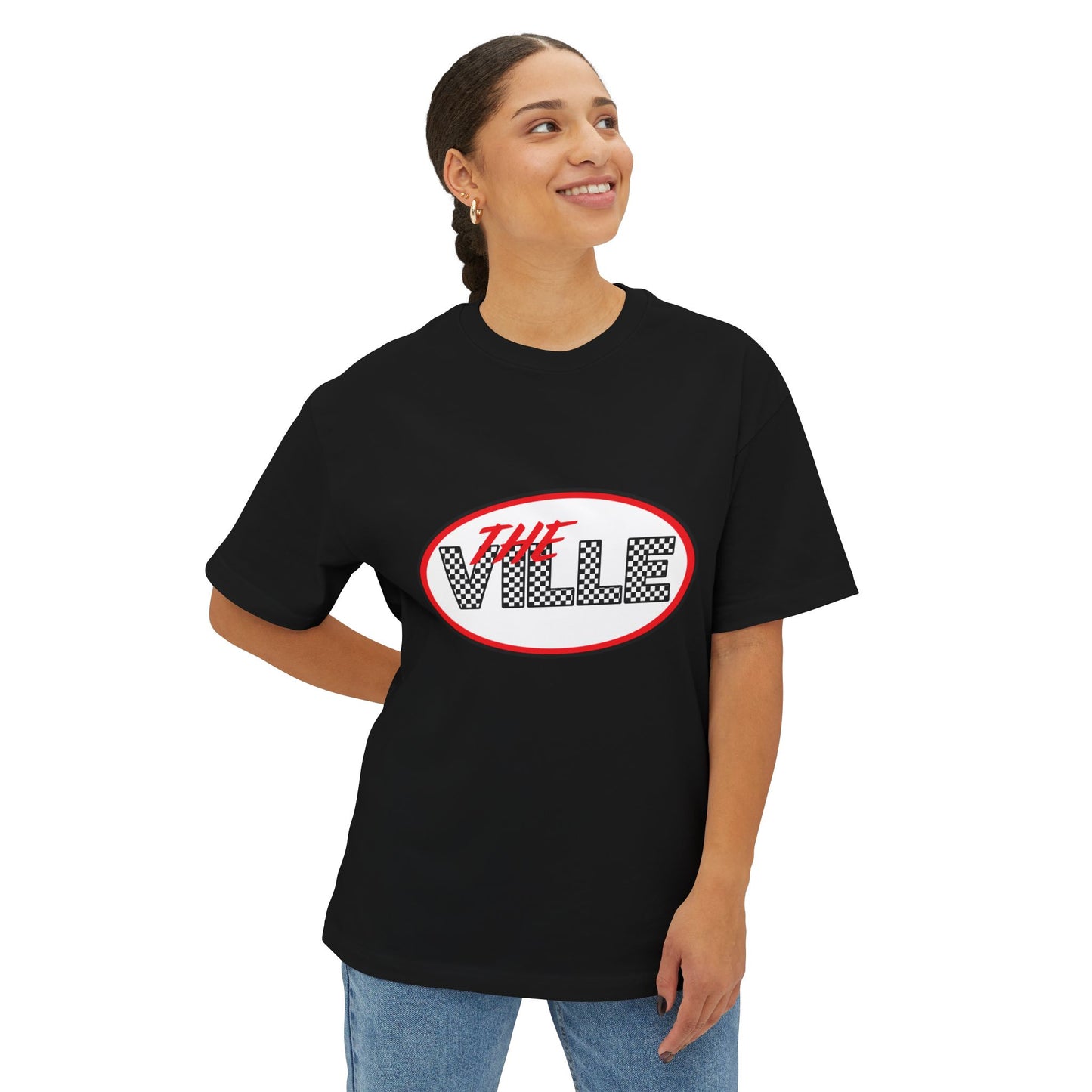 Casual Graphic Tee – The Ville Design, Cozy Oversized Fit