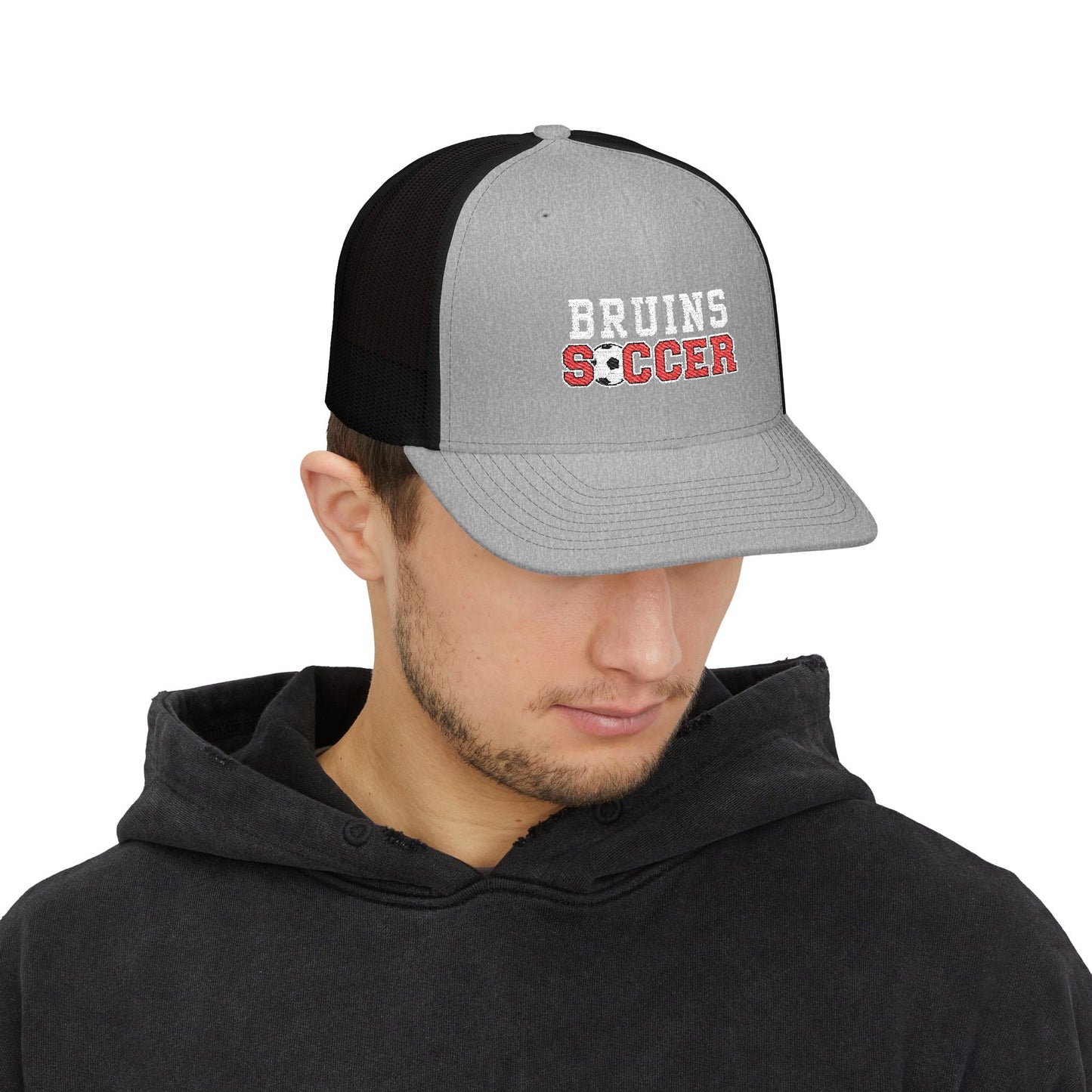 Bruins Soccer Snapback Trucker Cap, Adjustable Hat, Sports Cap, Gift for Soccer Fans, Outdoor Cap, Team Spirit Hat
