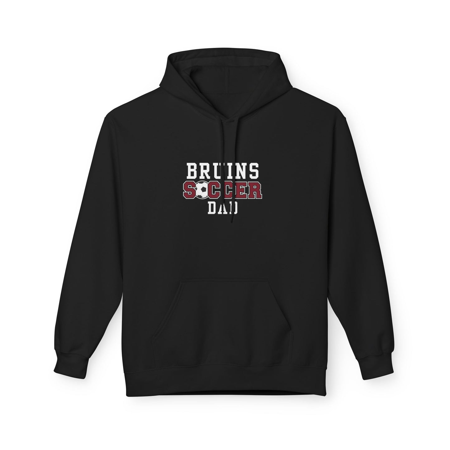 Bruins Soccer Dad Fleece Hoodie, Cozy Sportswear, Perfect for Fans, Lightweight Sweatshirt