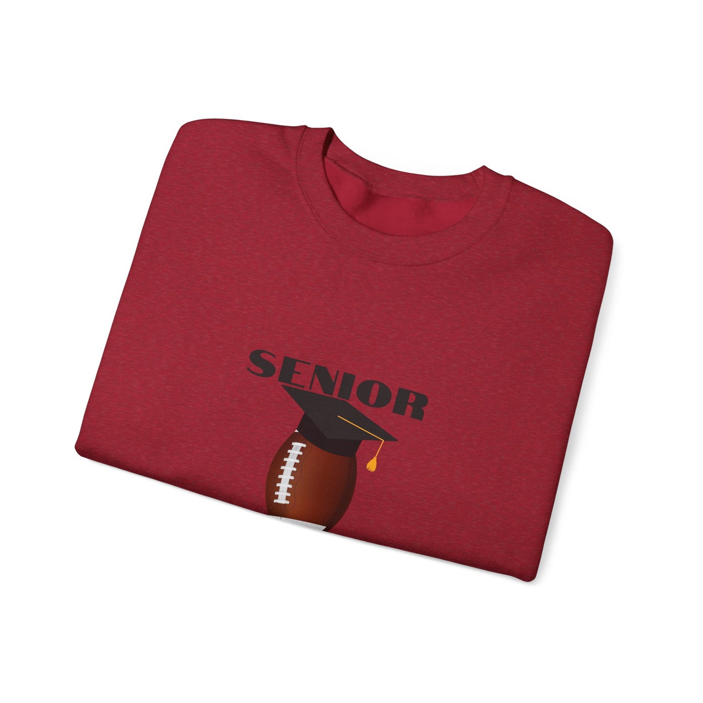 Senior Football Mom Crewneck Sweatshirt - Celebrate Graduation, Perfect Gift for Sports Moms, Comfortable Casual Wear, Unisex Sweater