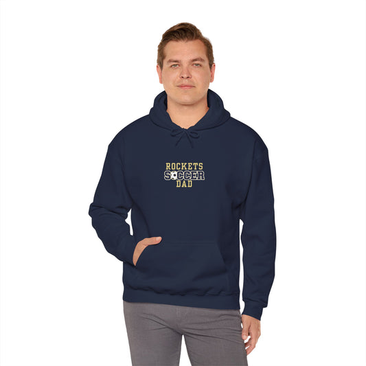 Rockets Soccer Dad Hoodie, Gift for Dad, Sports Sweatshirt, Father's Day Apparel, Unisex Heavy Blend Hoodie