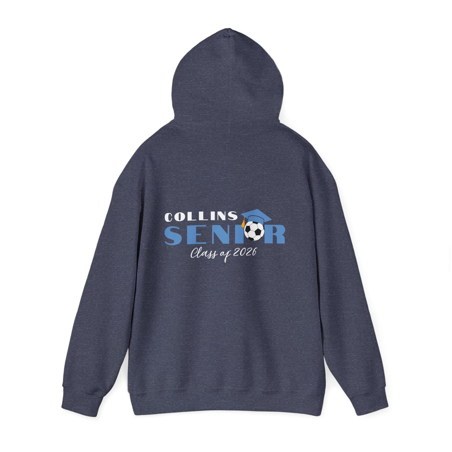 Soccer Seniors Hoodie, Class of 2026 Sweatshirt, Personalized Senior Celebration Gift, Unisex Hooded Pullover, College Bound Apparel