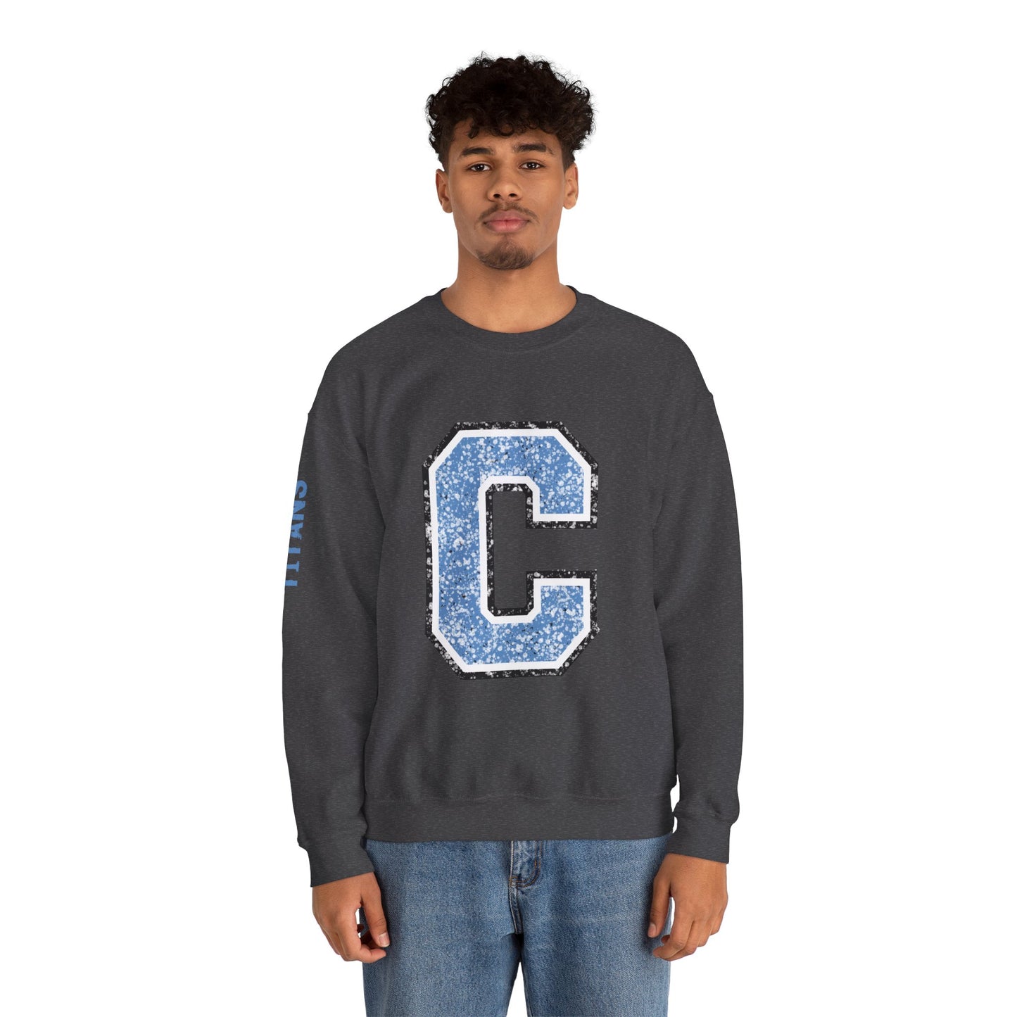 Collins C Crewneck Sweatshirt, College Style Pullover, Unisex Cozy Apparel, Perfect Gift for Students