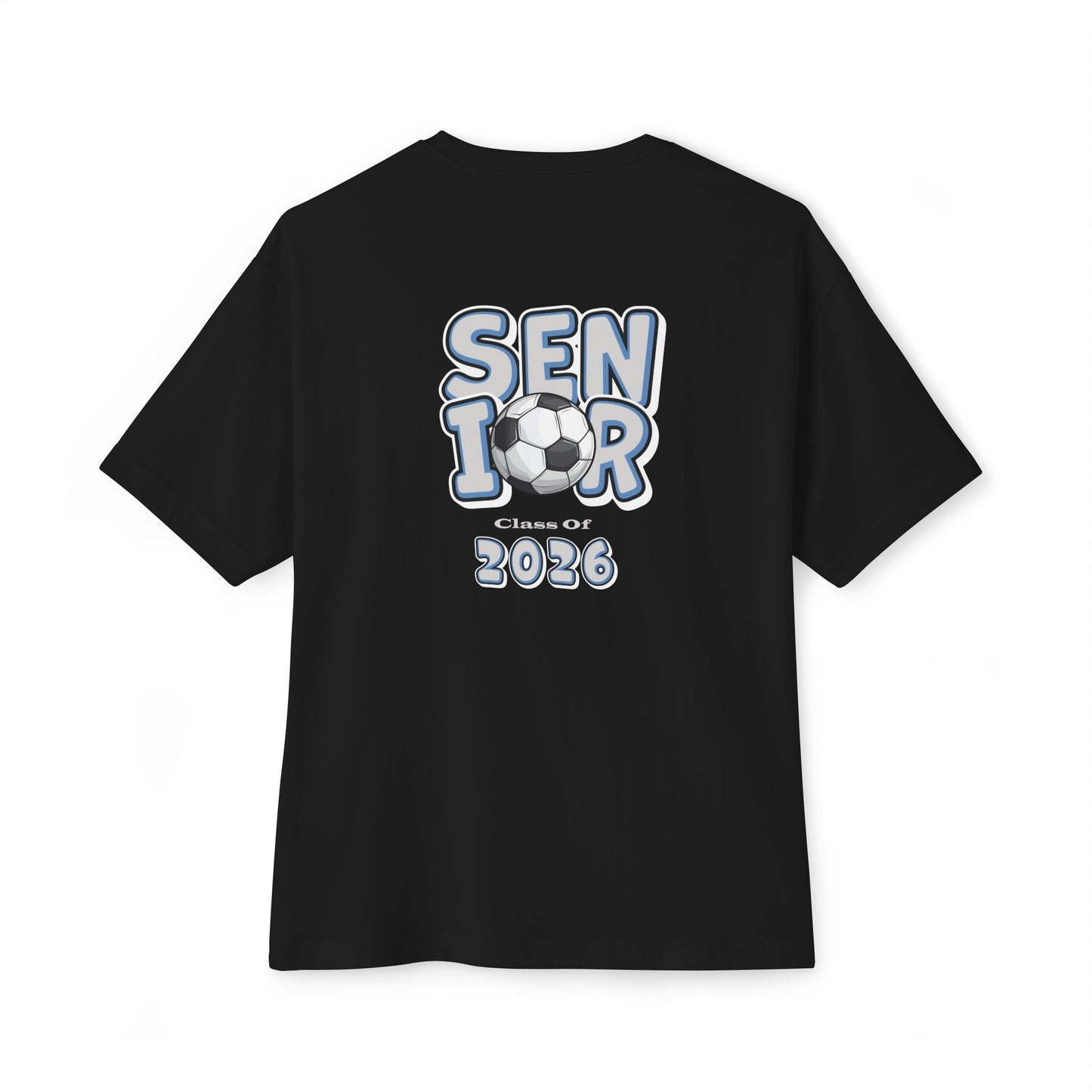 2026 Senior Soccer Oversized Boxy Tee, Graduation Gift, Sports Fan Apparel