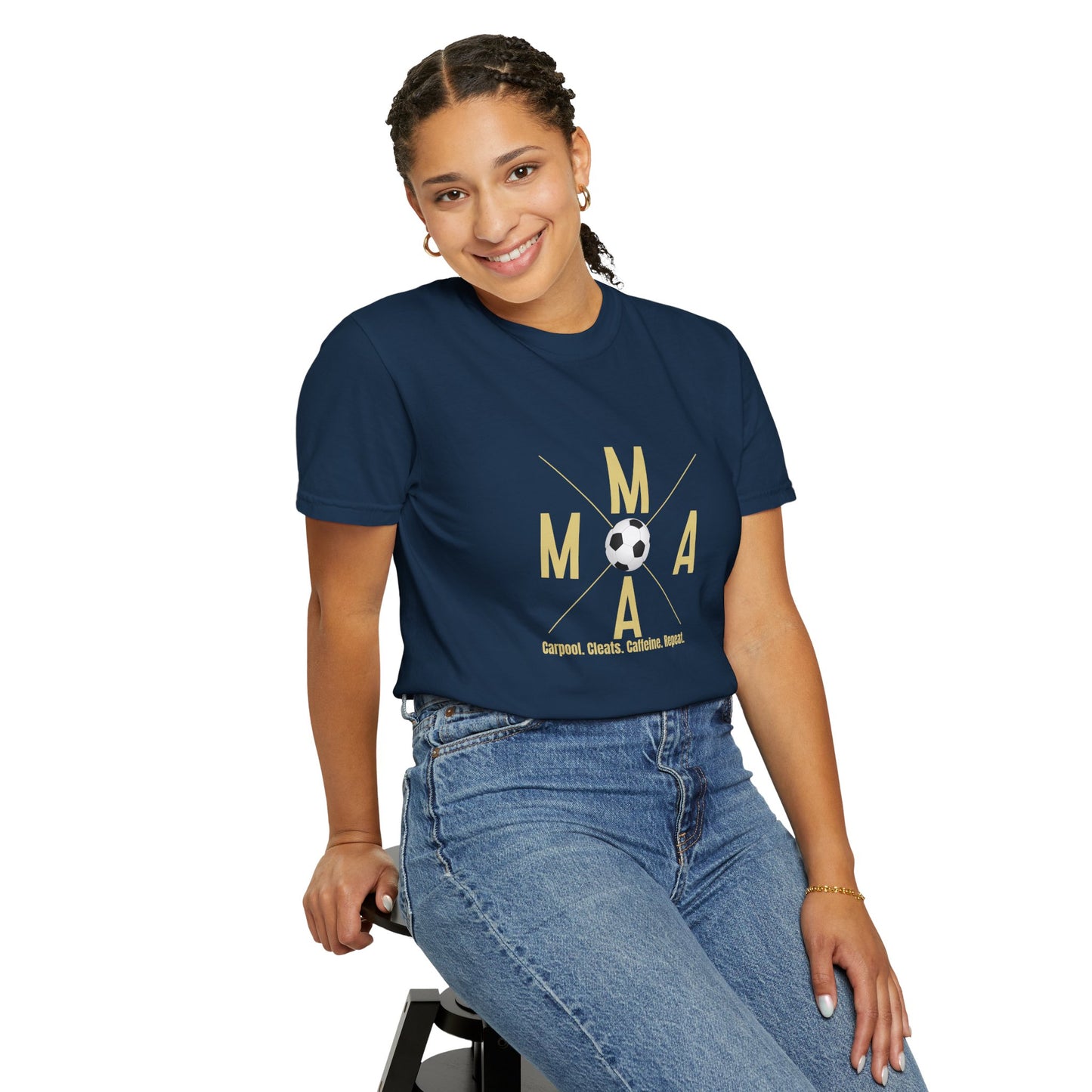 Soccer MAMA Garment-Dyed T-shirt, Sports Tees, Gift for Soccer Fans