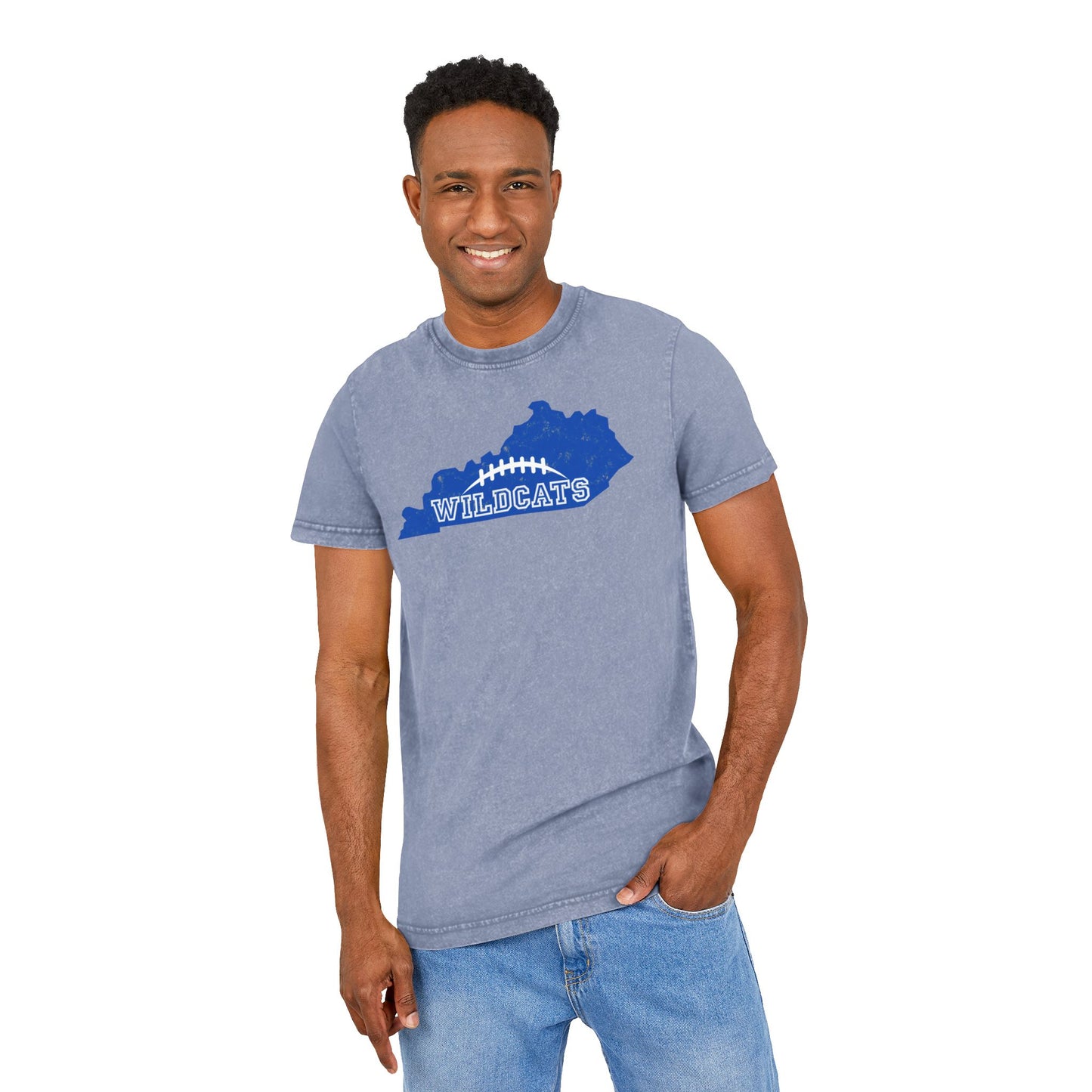 Kentucky Wildcats Acid Washed Tee, Vintage Style Shirt, College Football Fan Apparel