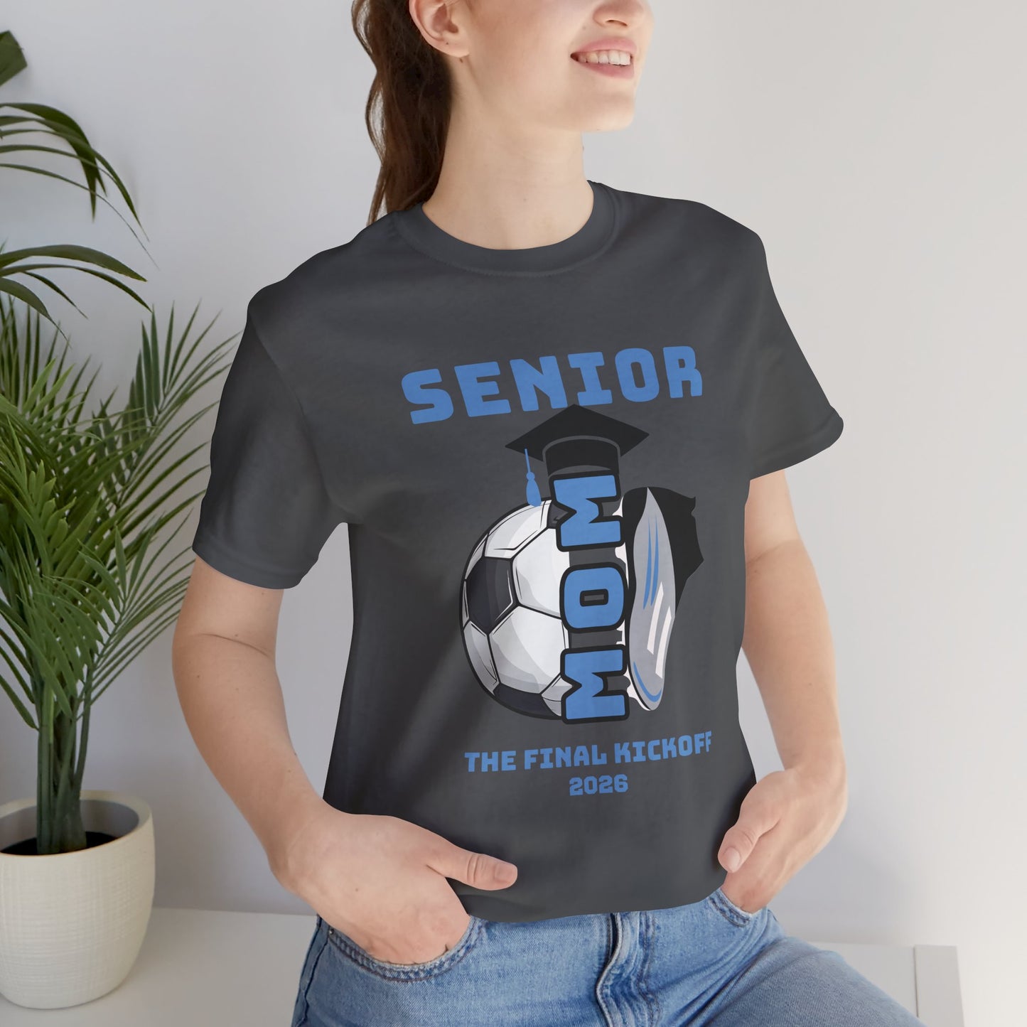 The Final Kickoff, Senior Mom Soccer Tee - Unisex Jersey Short Sleeve, End of Season