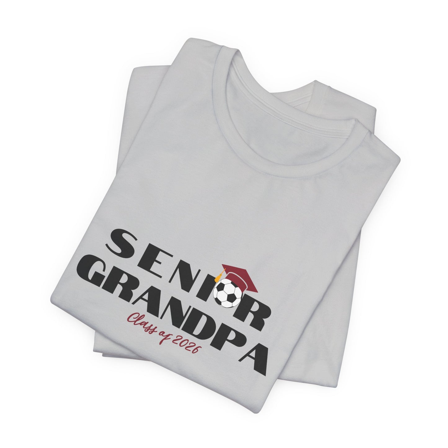 Senior Soccer Grandpa Graduation Tee, Proud Grandparents, Class of 2026 Shirt, Family Celebration