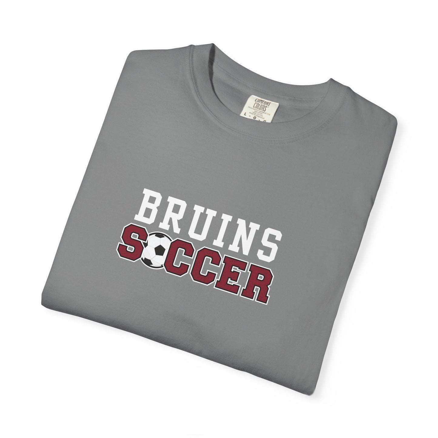 Bruins Soccer Garment-Dyed T-Shirt, Unisex Sports Tee, Comfortable Casual Wear, Perfect Gift for Soccer Fans, Team Spirit Apparel