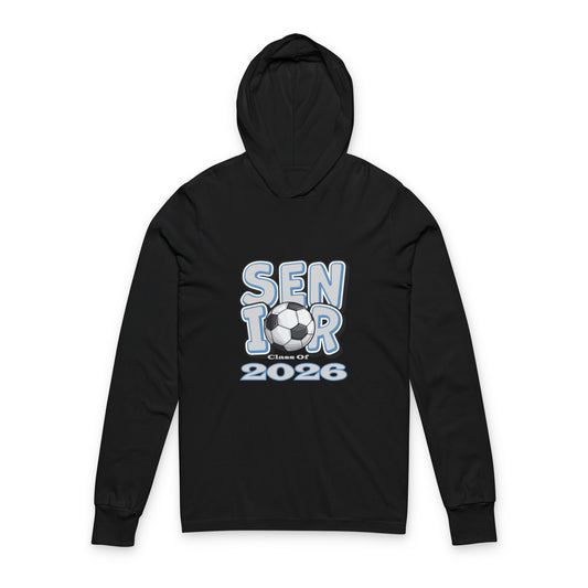 Senior 2026 Hooded Long Sleeve Tee, Graduation Gift, Class of 2026, Hoodie, High School Spirit Wear