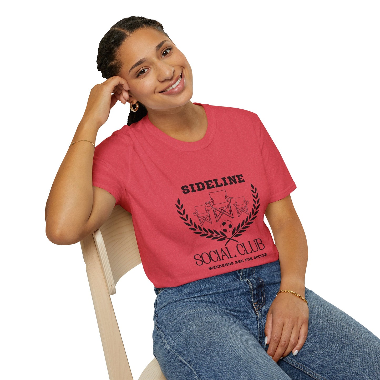 Sideline Social Club T-Shirt, Casual Tee, Weekend Vibes Shirt Gift for Soccer Fans, Summer Style