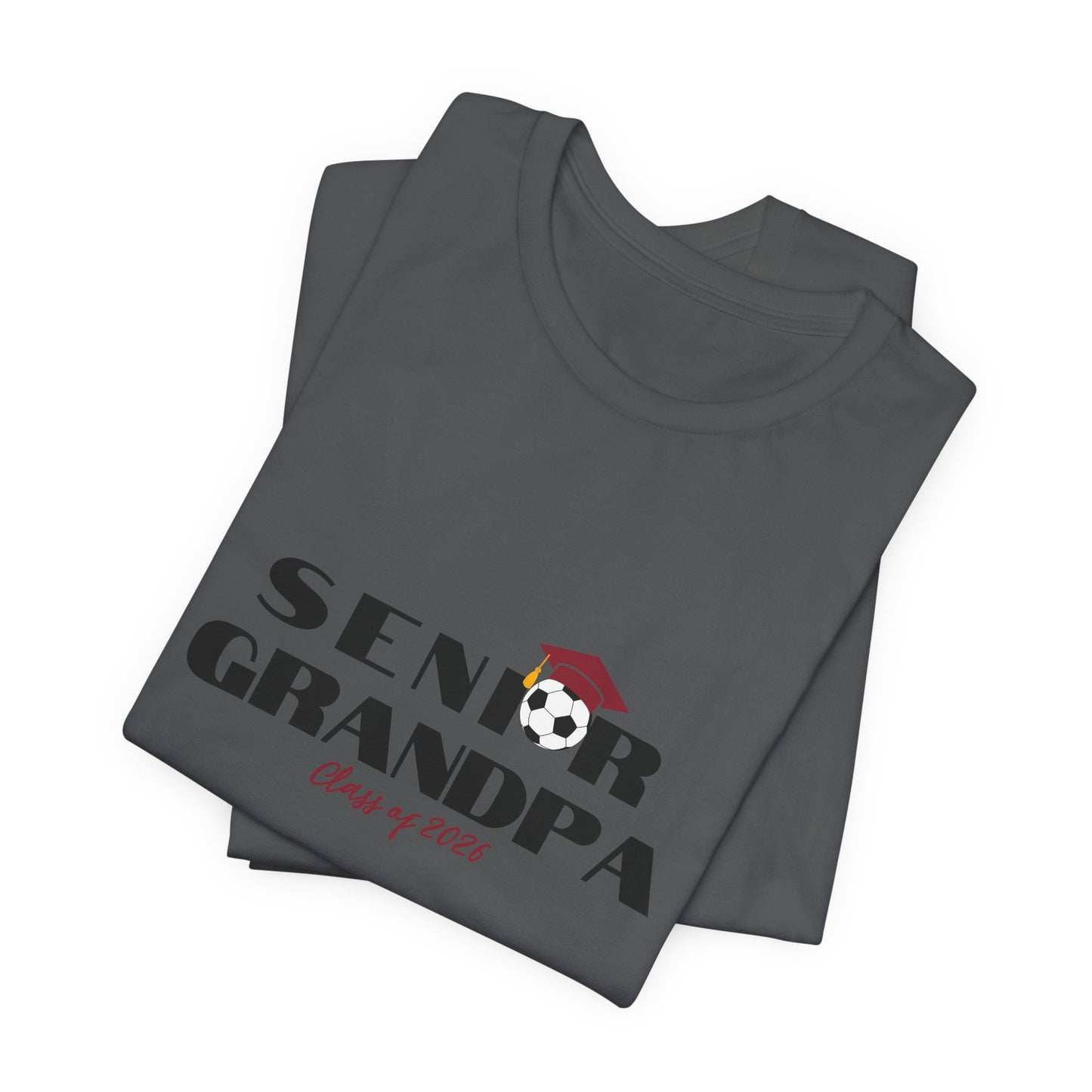 Senior Soccer Grandpa Graduation Tee, Proud Grandparents, Class of 2026 Shirt, Family Celebration