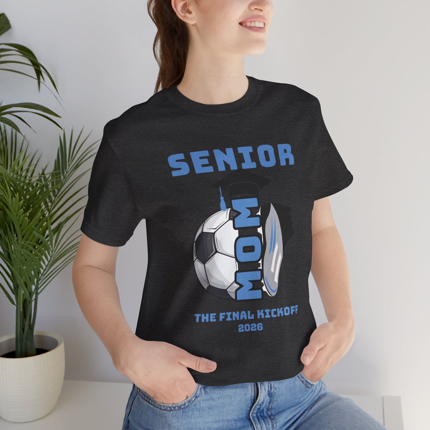 The Final Kickoff, Senior Mom Soccer Tee - Unisex Jersey Short Sleeve, End of Season