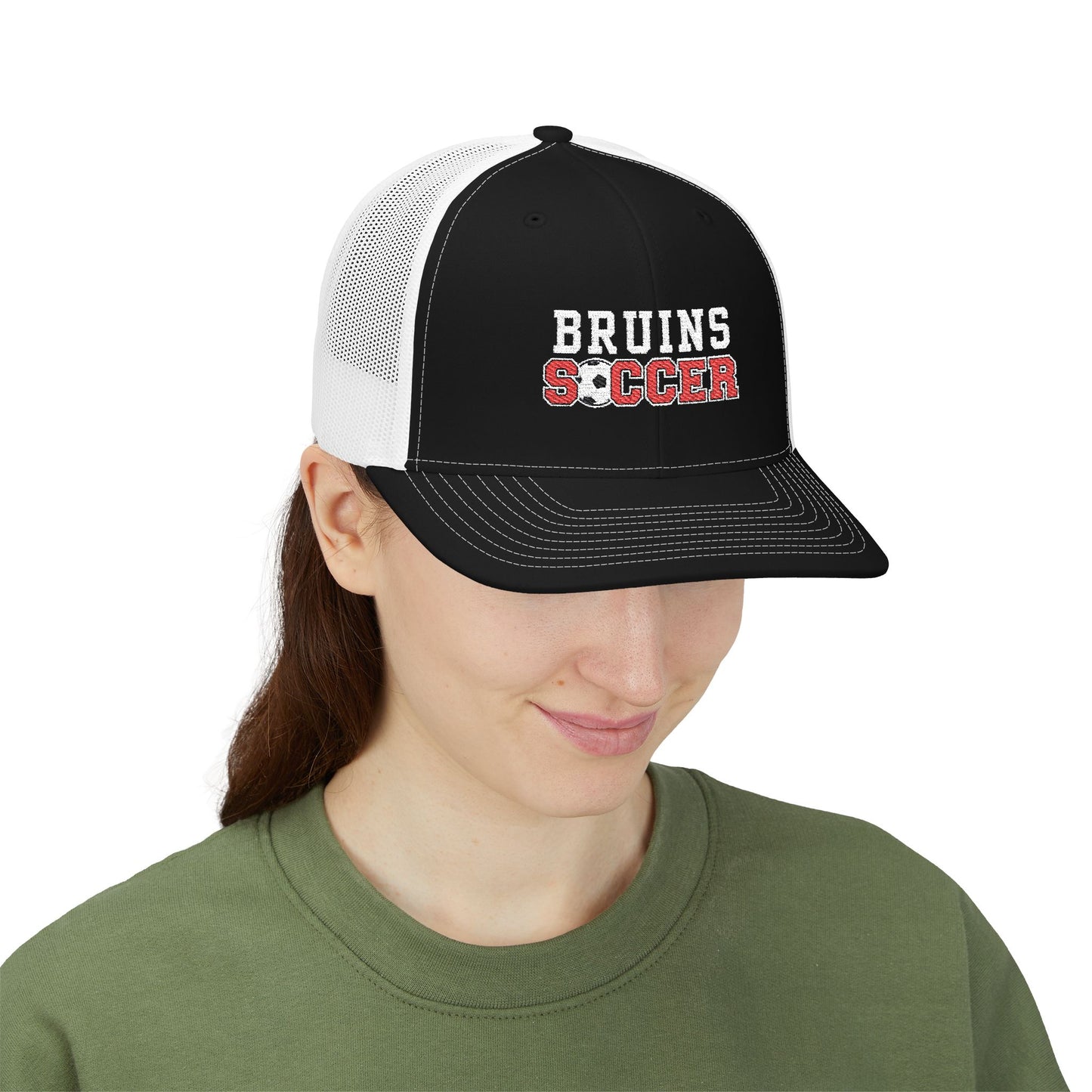 Bruins Soccer Snapback Trucker Cap, Adjustable Hat, Sports Cap, Gift for Soccer Fans, Outdoor Cap, Team Spirit Hat
