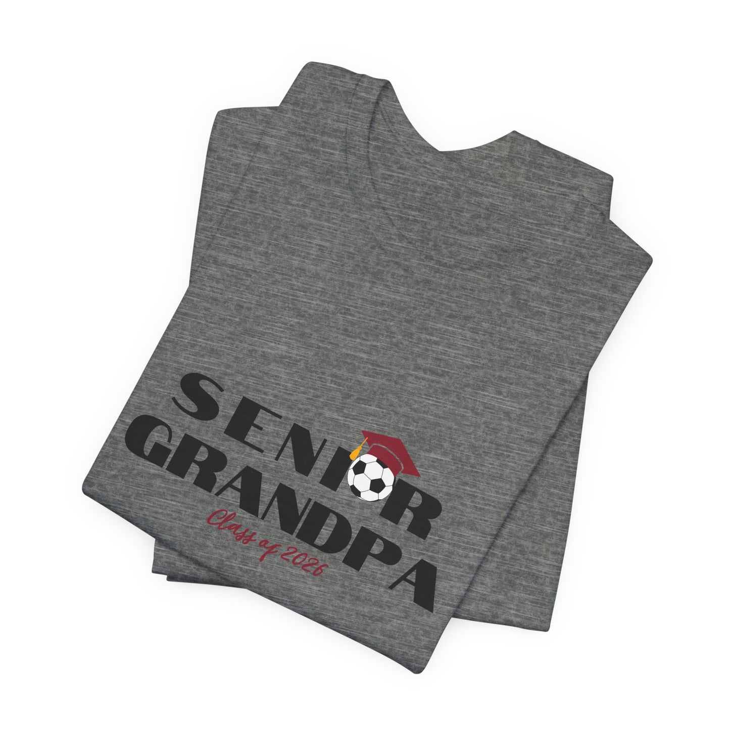 Senior Soccer Grandpa Graduation Tee, Proud Grandparents, Class of 2026 Shirt, Family Celebration