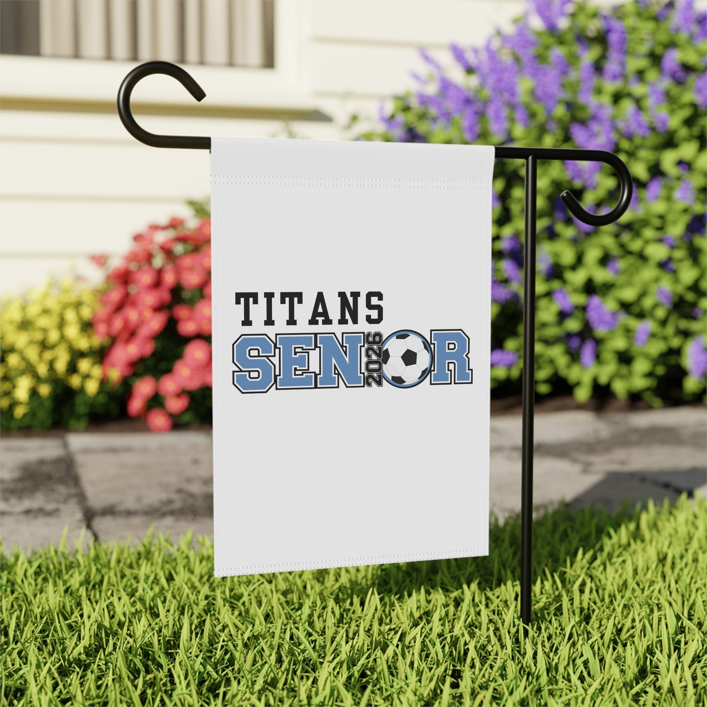 Titans Senior Soccer Garden Banner | Personalized Outdoor Decor, Graduation Celebration, Custom Yard Sign, Sports Event Decor