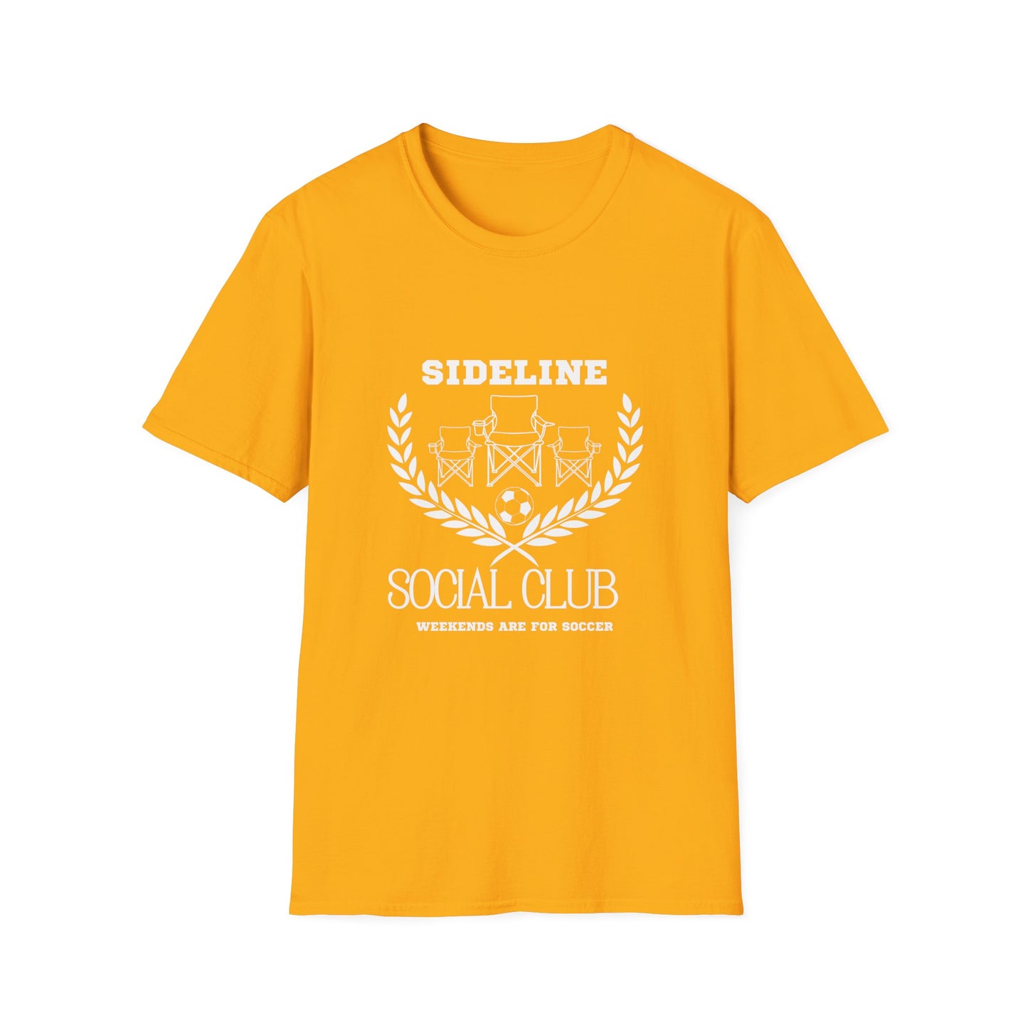 Sideline Social Club T-Shirt, Casual Tee, Weekend Vibes Shirt Gift for Soccer Fans, Summer Style