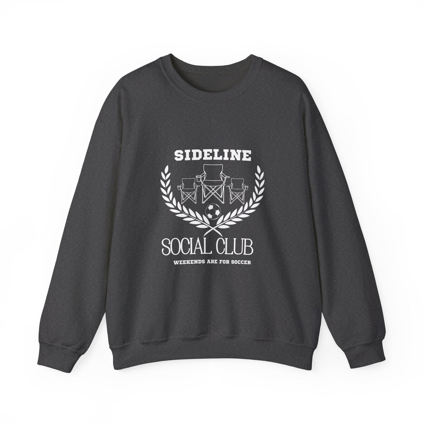 Unisex Heavy Blend™ Crewneck Sweatshirt - Sideline Social Club, Casual Sportswear, Perfect for Game Day, Gift for Soccer Lovers
