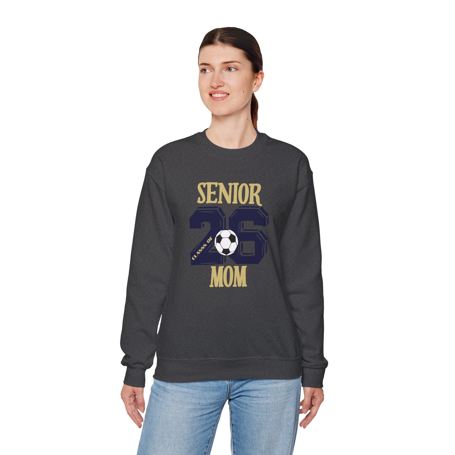 Shelby Senior Mom Soccer Sweatshirt, Unisex Crewneck, Sports Mom Apparel, Graduation Gift, Comfortable Casual Wear