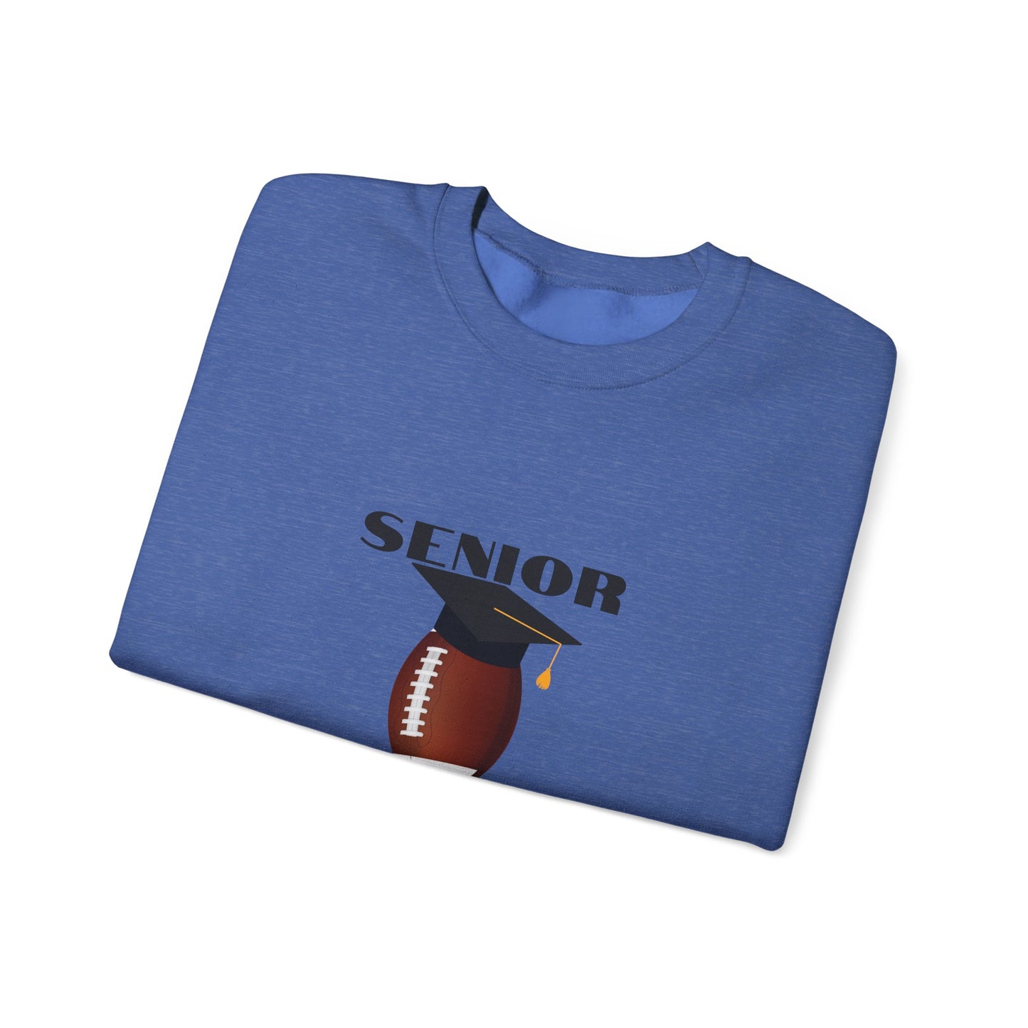 Senior Football Mom Crewneck Sweatshirt - Celebrate Graduation, Perfect Gift for Sports Moms, Comfortable Casual Wear, Unisex Sweater