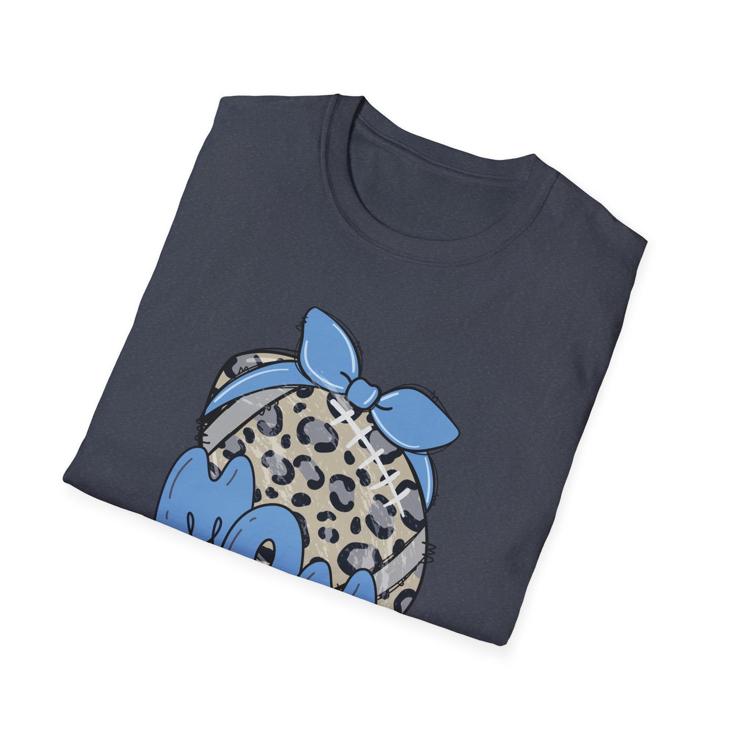 Football Mom Leopard Print T-Shirt, Gifts for Moms, Trendy Graphic Tee, Football Fan, Cute Casual Wear
