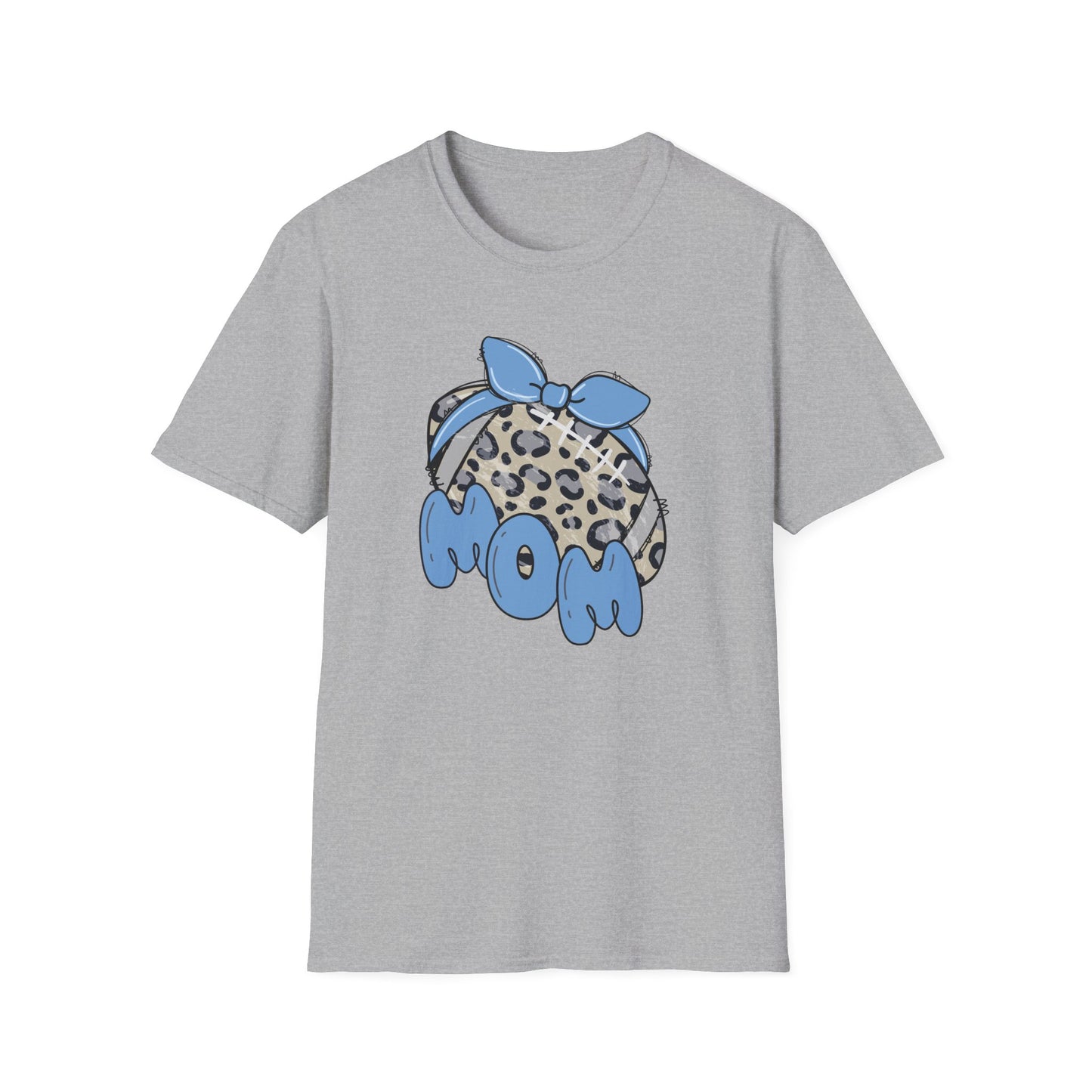 Football Mom Leopard Print T-Shirt, Gifts for Moms, Trendy Graphic Tee, Football Fan, Cute Casual Wear