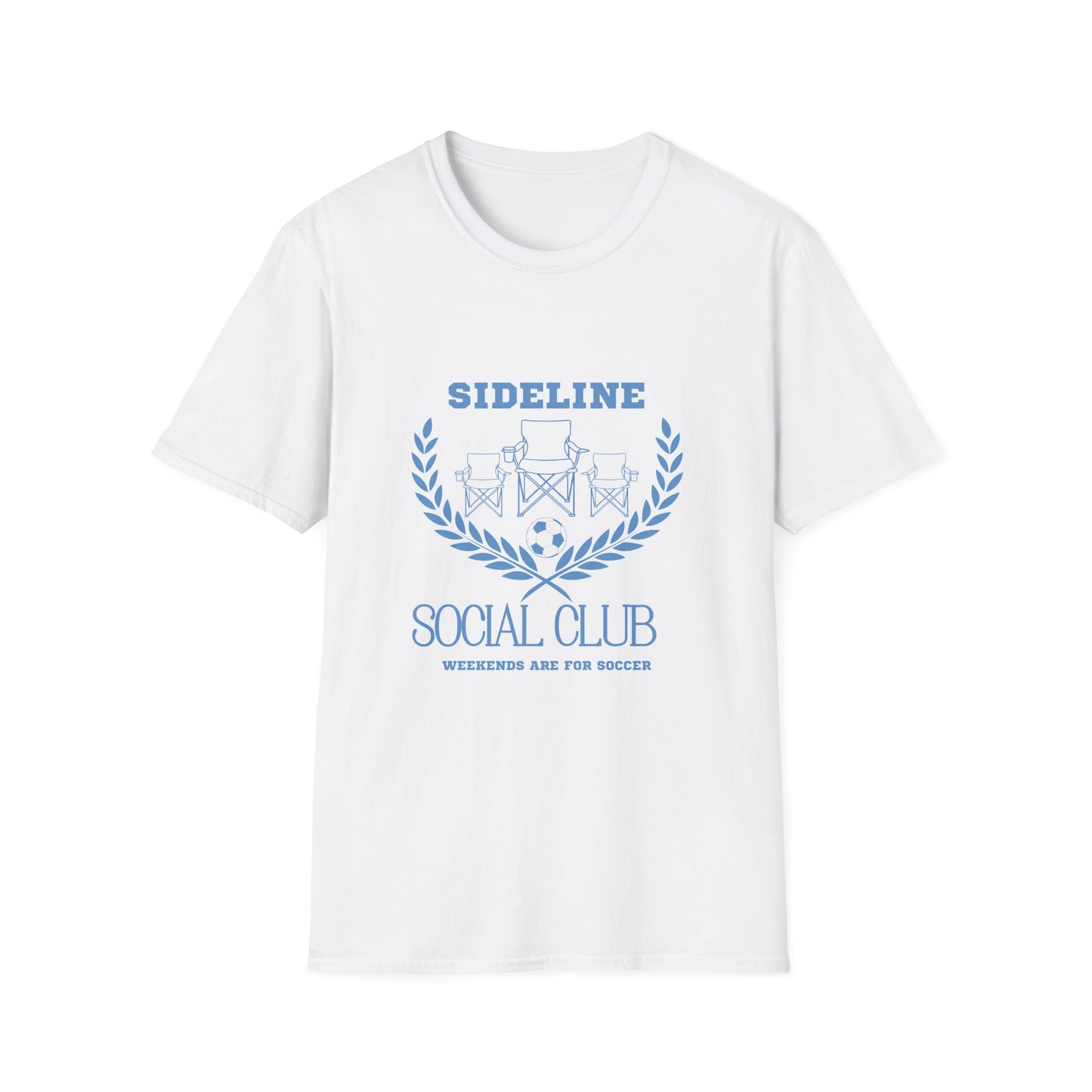 Sideline Social Club T-Shirt, Casual Tee, Weekend Vibes Shirt Gift for Soccer Fans, Summer Style