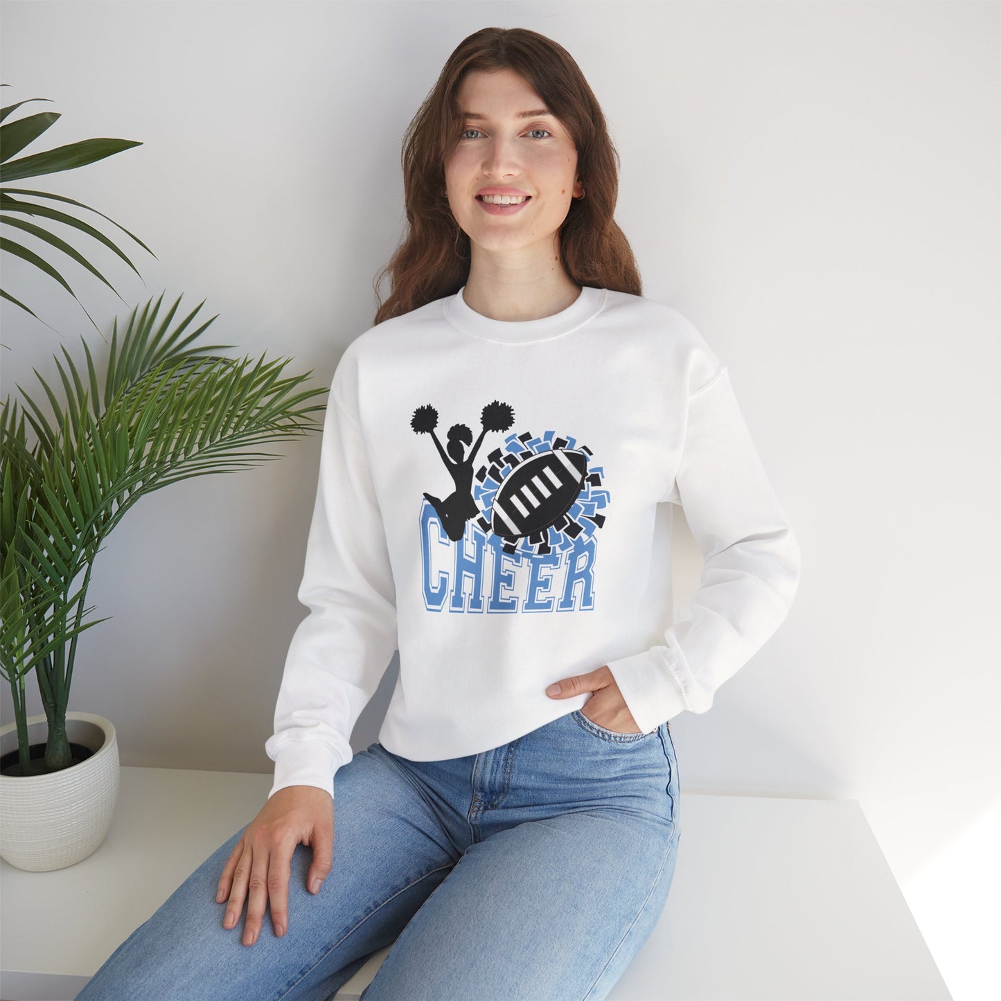 Cheer Crewneck Sweatshirt, Sports Apparel, Game Day Fashion- Can be Personalized
