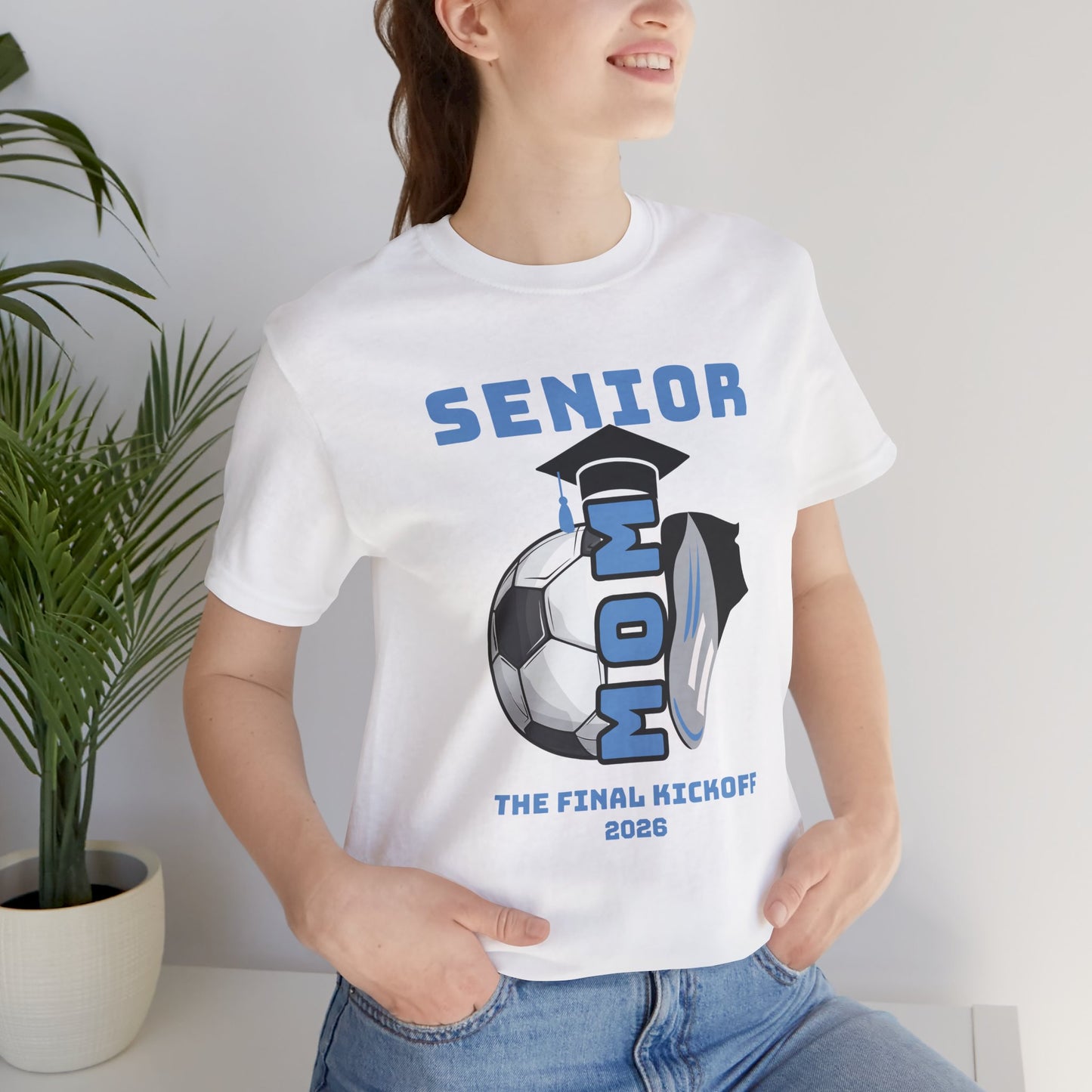 The Final Kickoff, Senior Mom Soccer Tee - Unisex Jersey Short Sleeve, End of Season