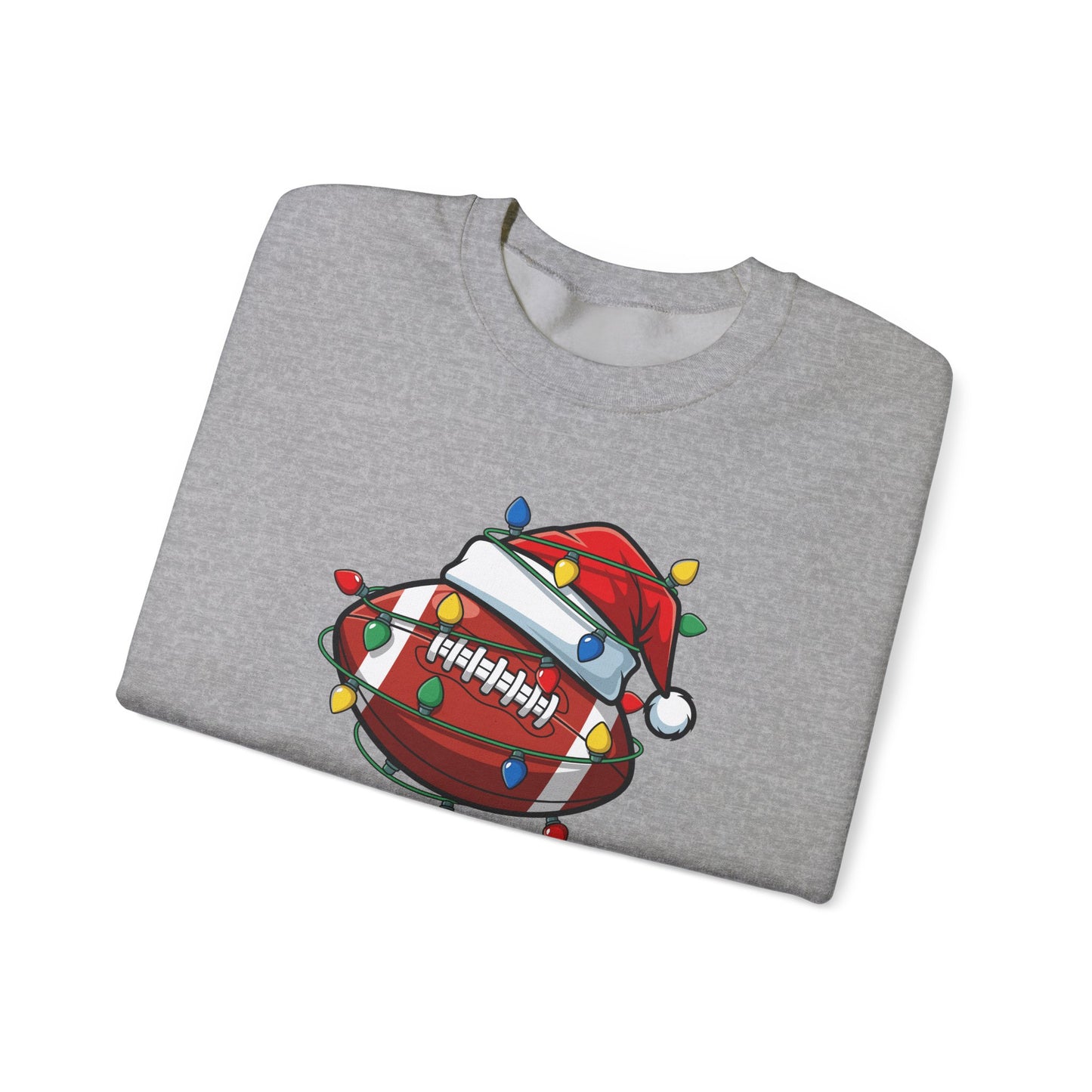 May Tackle While Untangling Lights Holiday Crewneck, Football