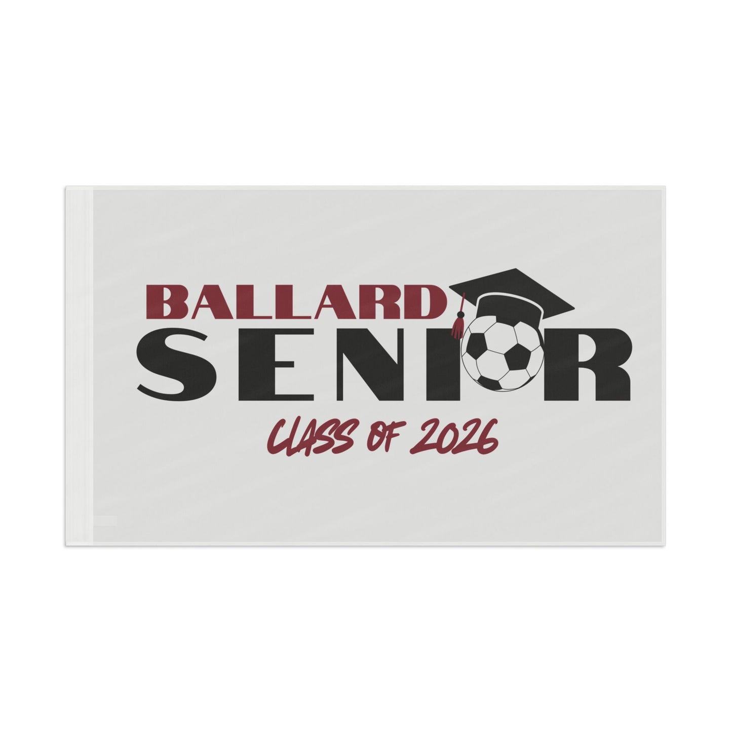 Custom Senior Flag for Graduates, Class of 2026, Soccer Decor, High School Celebration, Graduation Gift