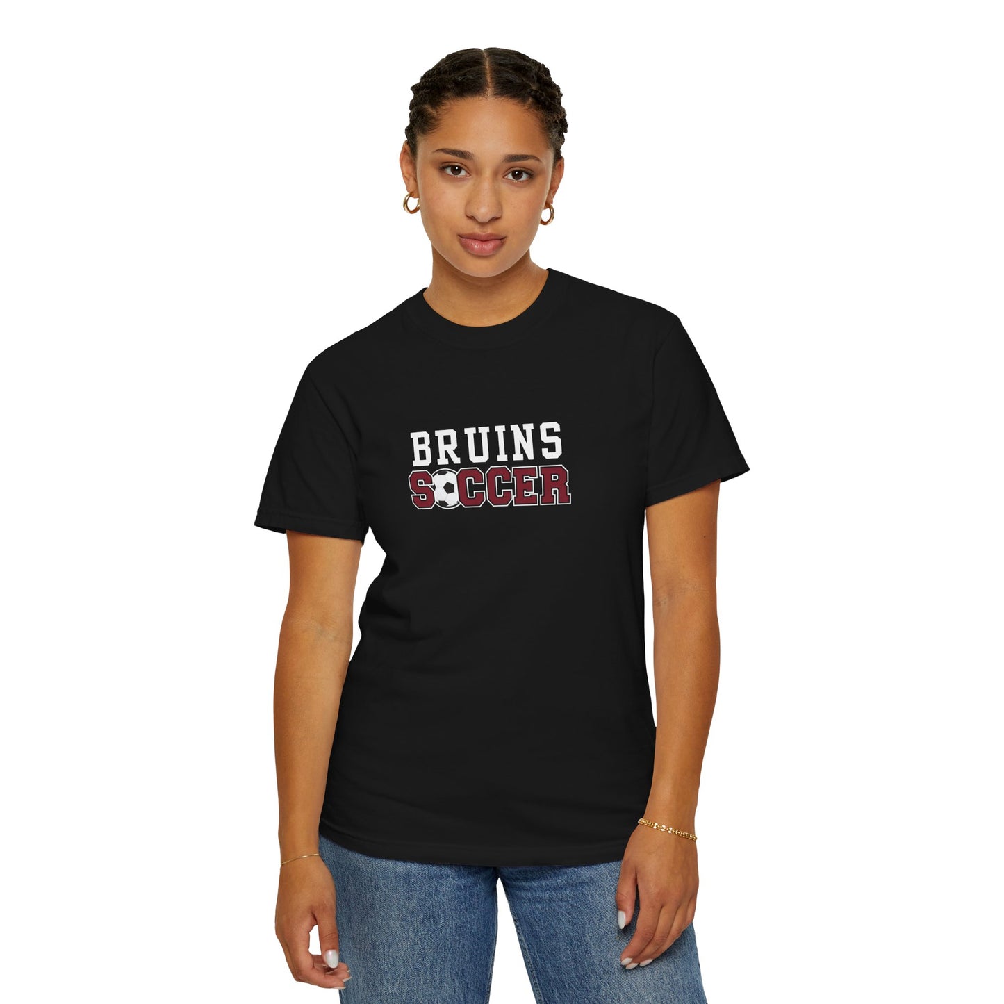 Bruins Soccer Garment-Dyed T-Shirt, Unisex Sports Tee, Comfortable Casual Wear, Perfect Gift for Soccer Fans, Team Spirit Apparel