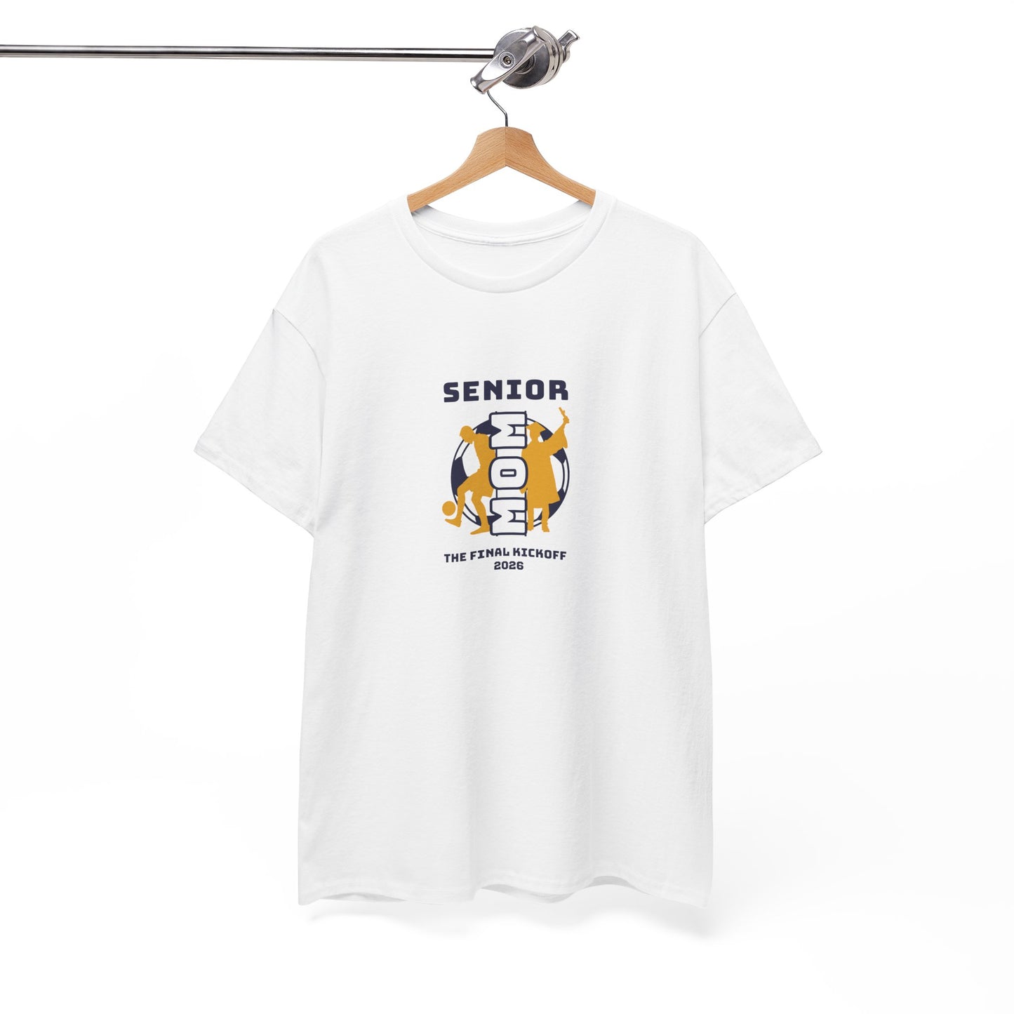 Final Kickoff Soccer Mom Heavy Cotton Tee | Graduation Gift, Class of 2026 Shirt, High School Senior Apparel, Comfortable Casual Wear, Printed Tee