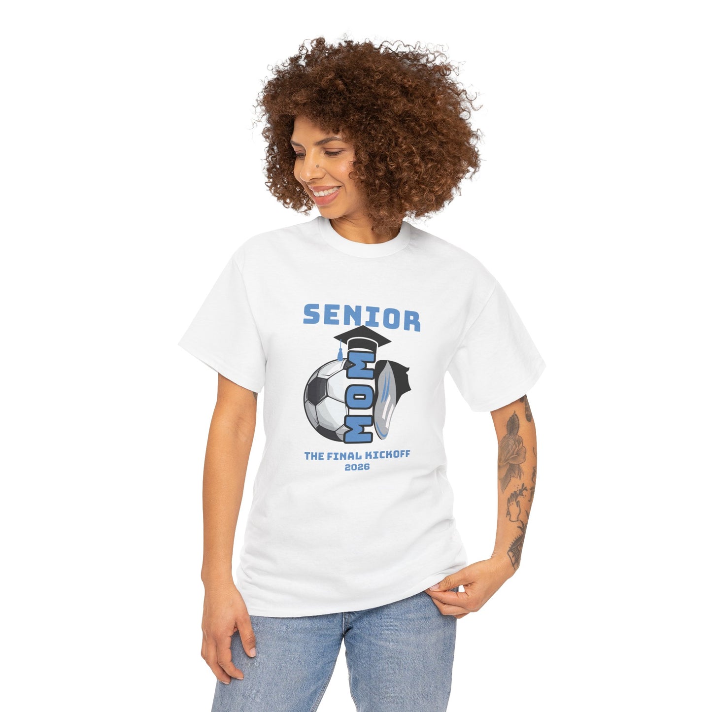 Senior Soccer Heavy Cotton Tee, Graduation Shirt, Class of 2026 Apparel