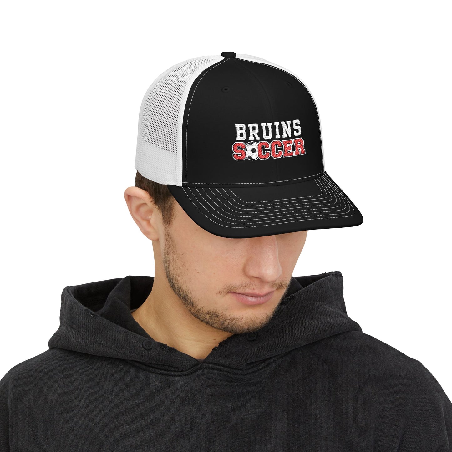 Bruins Soccer Snapback Trucker Cap, Adjustable Hat, Sports Cap, Gift for Soccer Fans, Outdoor Cap, Team Spirit Hat