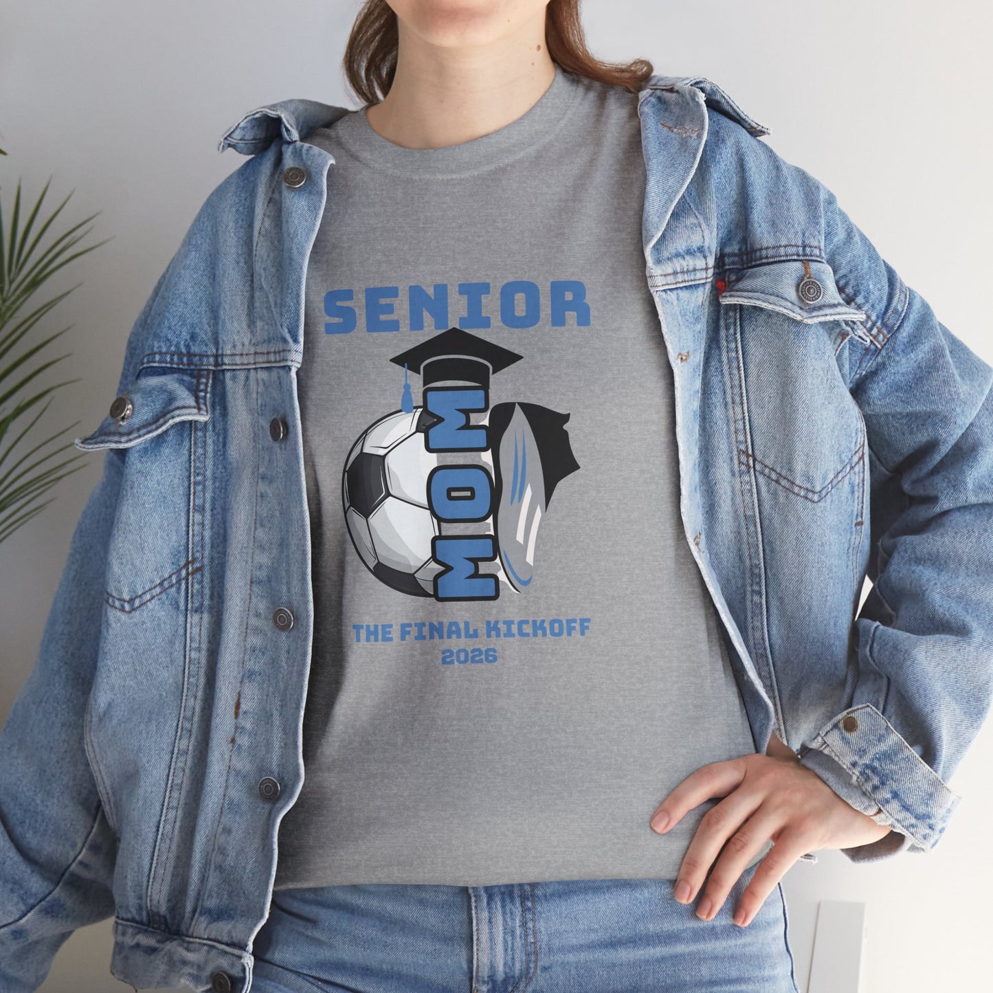 Senior Soccer Heavy Cotton Tee, Graduation Shirt, Class of 2026 Apparel