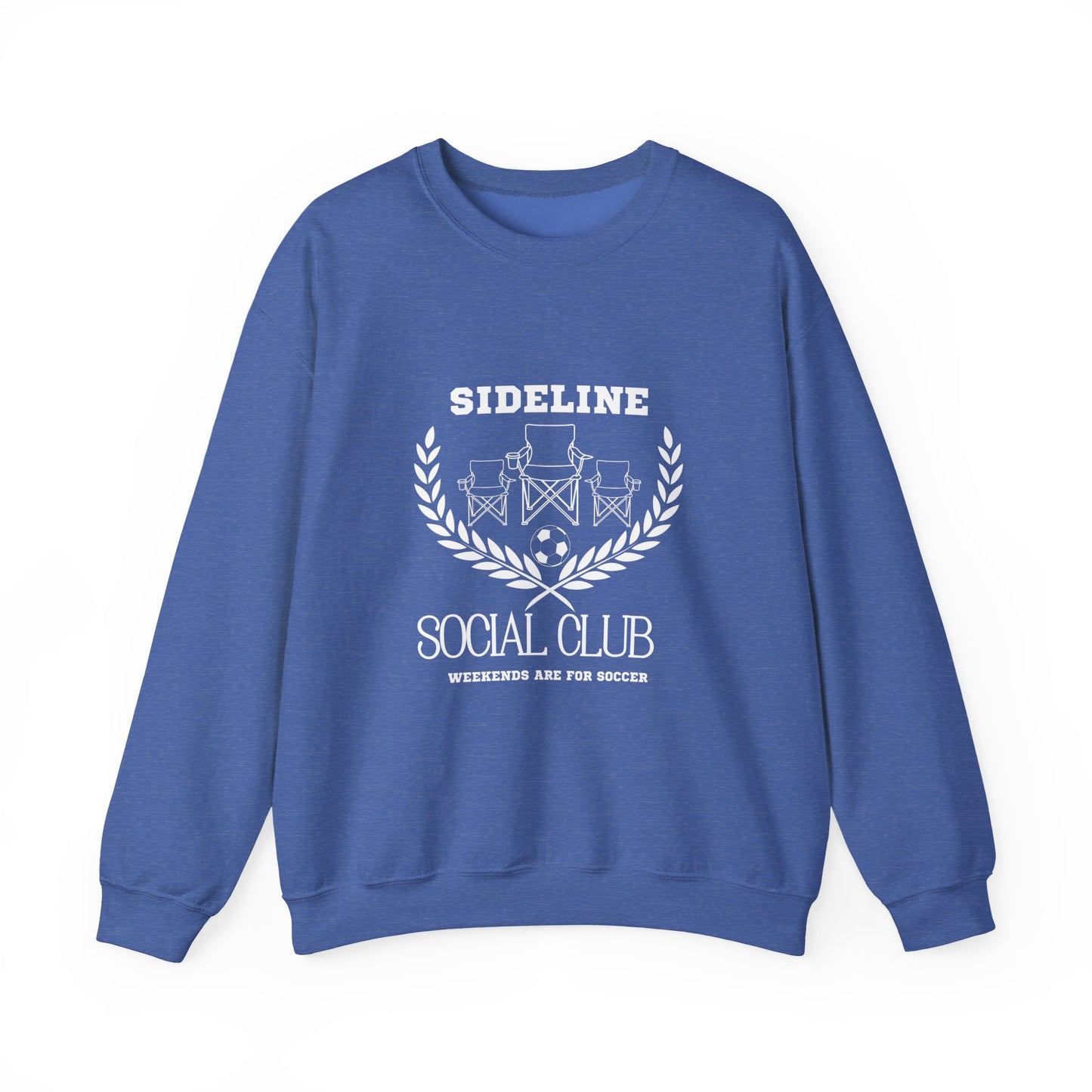 Unisex Heavy Blend™ Crewneck Sweatshirt - Sideline Social Club, Casual Sportswear, Perfect for Game Day, Gift for Soccer Lovers