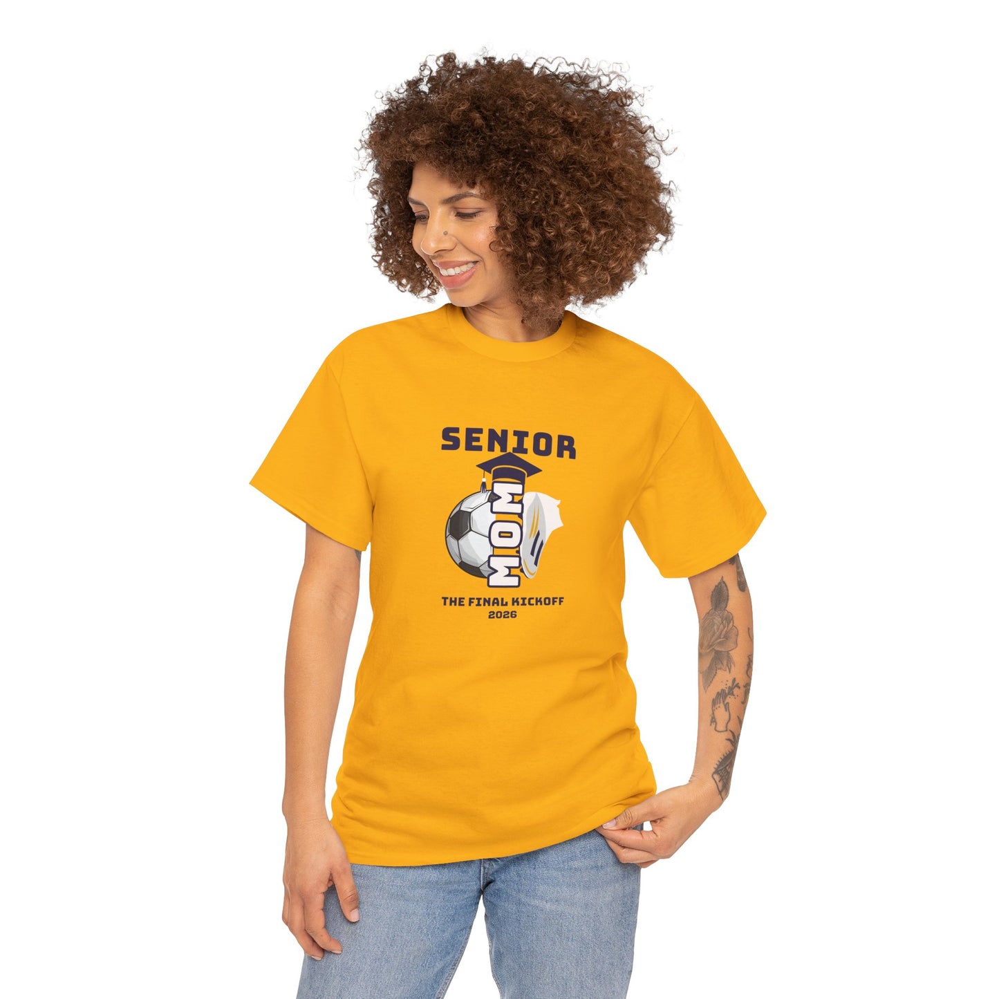 Final Kick Off Senior Soccer Mom Tee, Unisex Heavy Cotton Tee, Class of 2026