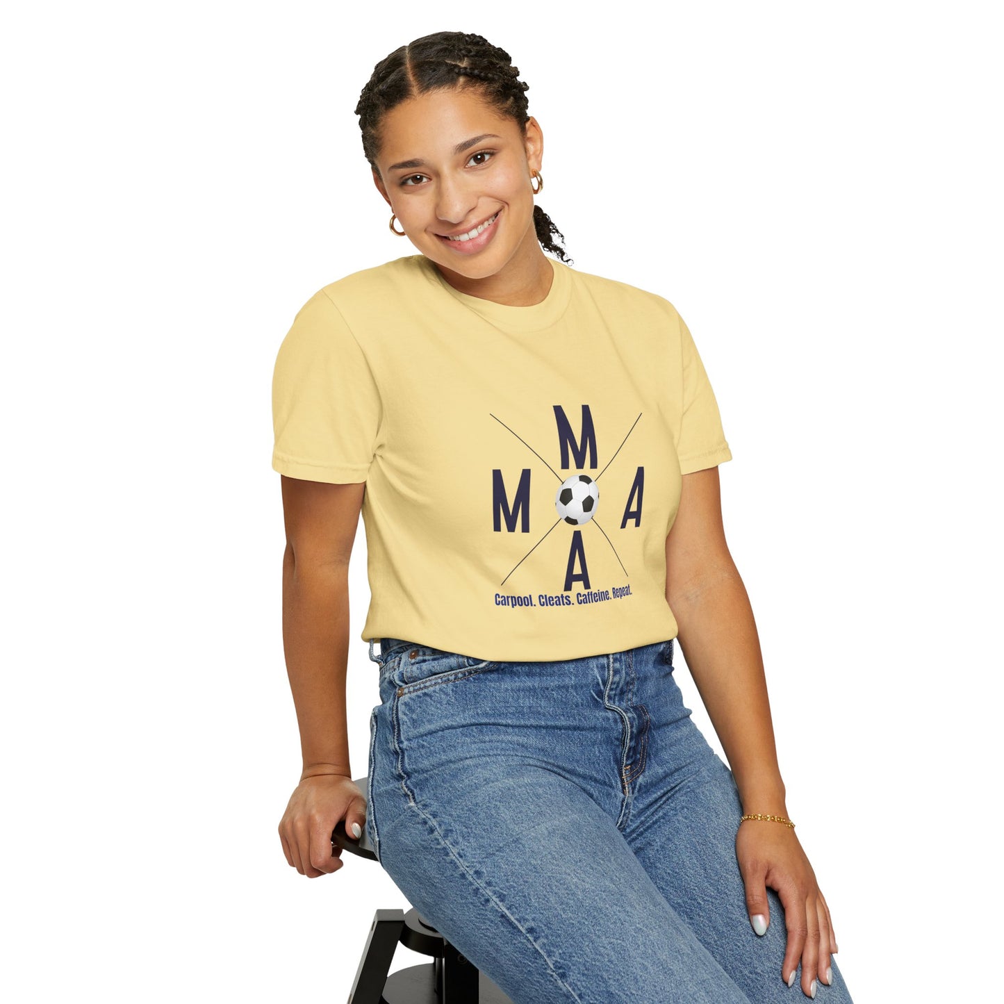 Soccer MAMA Garment-Dyed T-shirt, Sports Tees, Gift for Soccer Fans