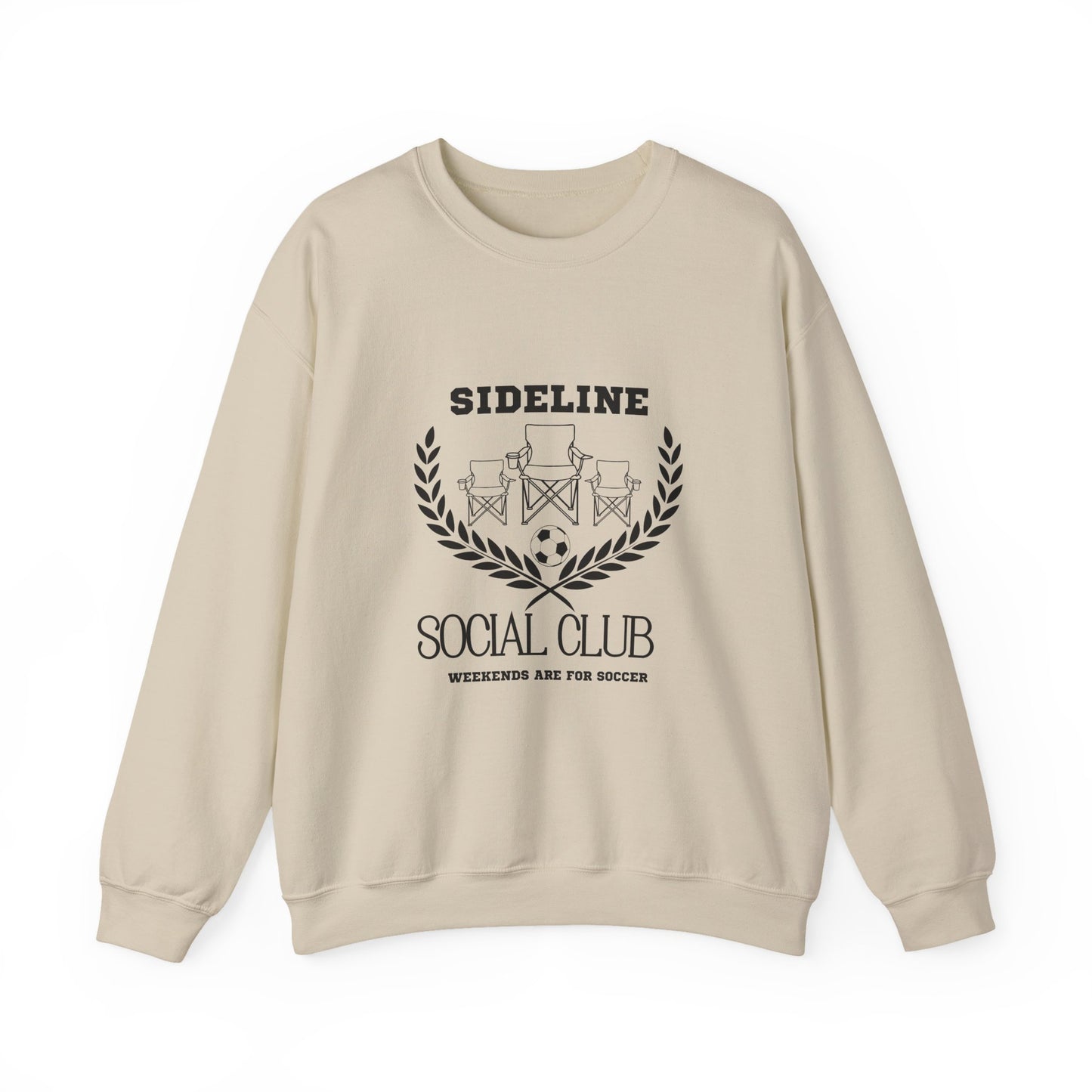 Unisex Heavy Blend™ Crewneck Sweatshirt - Sideline Social Club, Casual Sportswear, Perfect for Game Day, Gift for Soccer Lovers