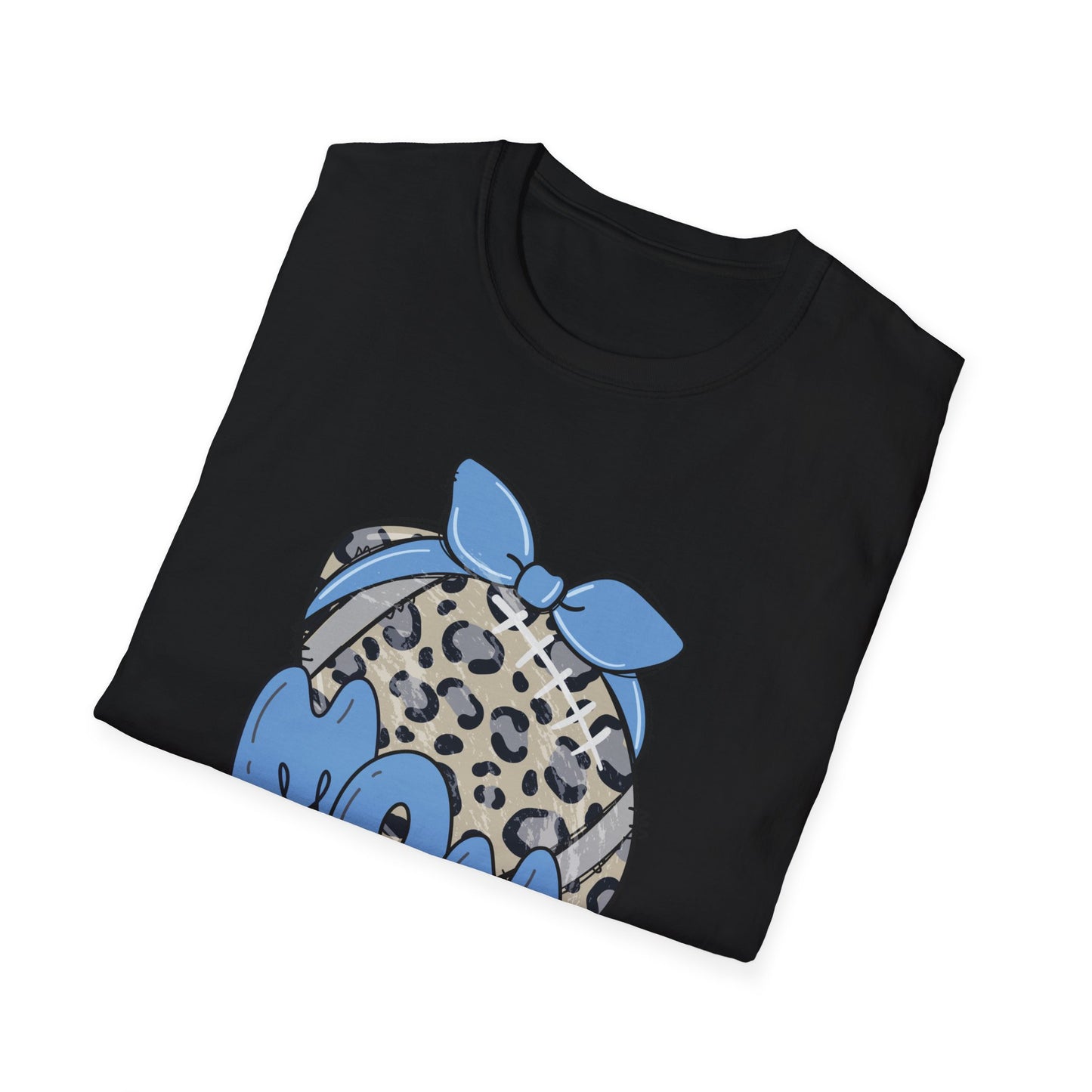 Football Mom Leopard Print T-Shirt, Gifts for Moms, Trendy Graphic Tee, Football Fan, Cute Casual Wear