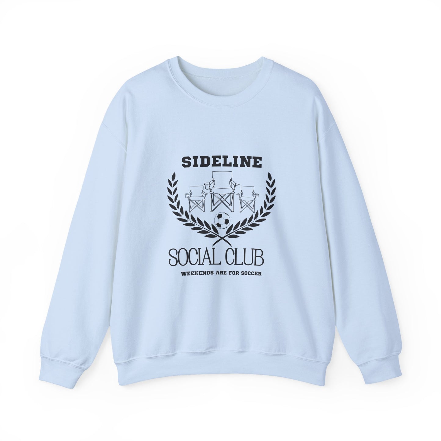 Unisex Heavy Blend™ Crewneck Sweatshirt - Sideline Social Club, Casual Sportswear, Perfect for Game Day, Gift for Soccer Lovers